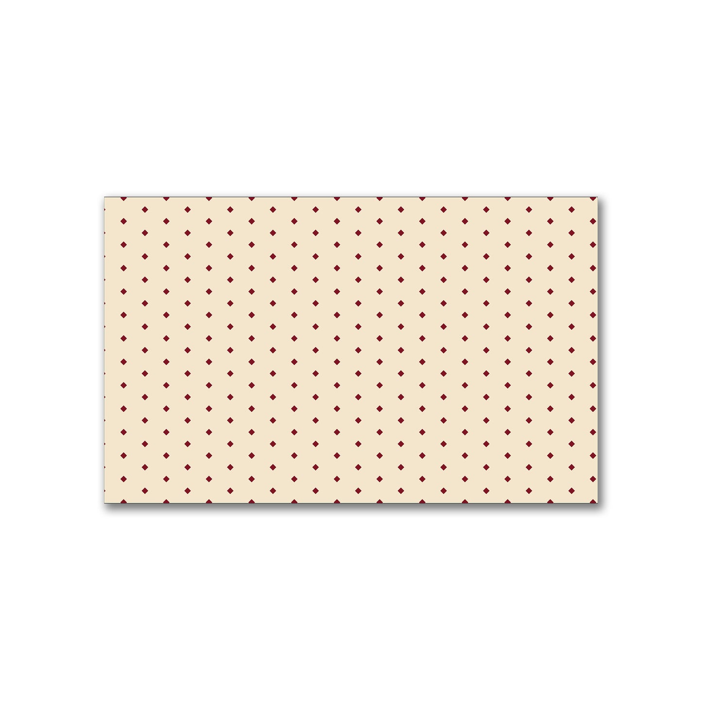 Spun Polyester Fabric with Fine Burgundy Red Diamonds on Beige #FASP-1285-111
