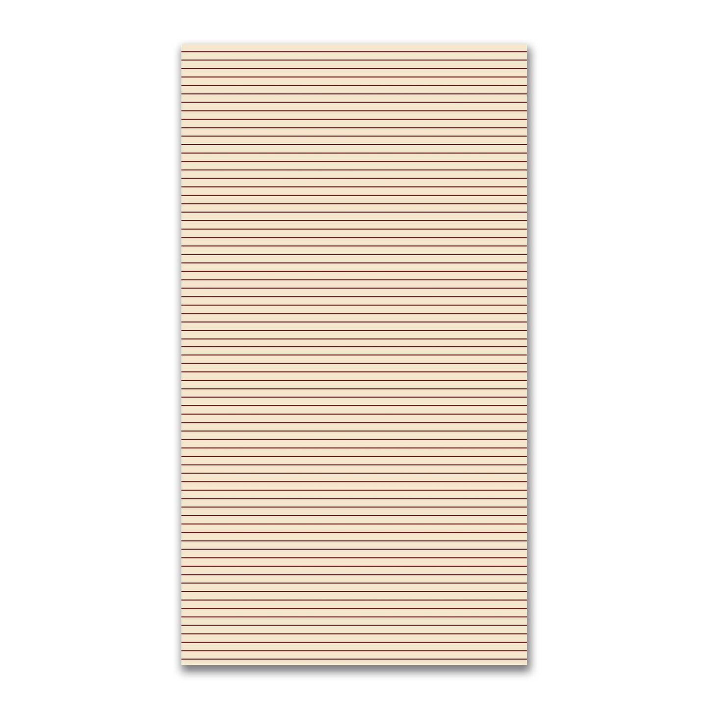 Spun Polyester Fabric with Fine Burgundy Red Stripes on Beige #FASP-1285-151