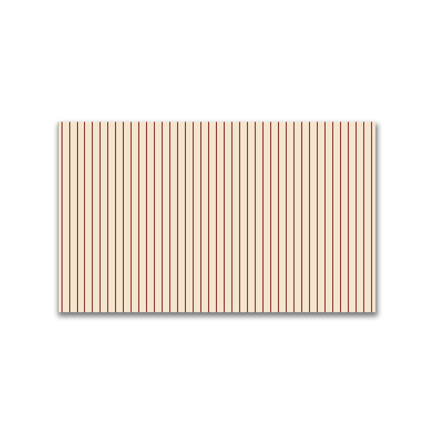 Spun Polyester Fabric with Fine Burgundy Red Stripes on Beige #FASP-1285-151