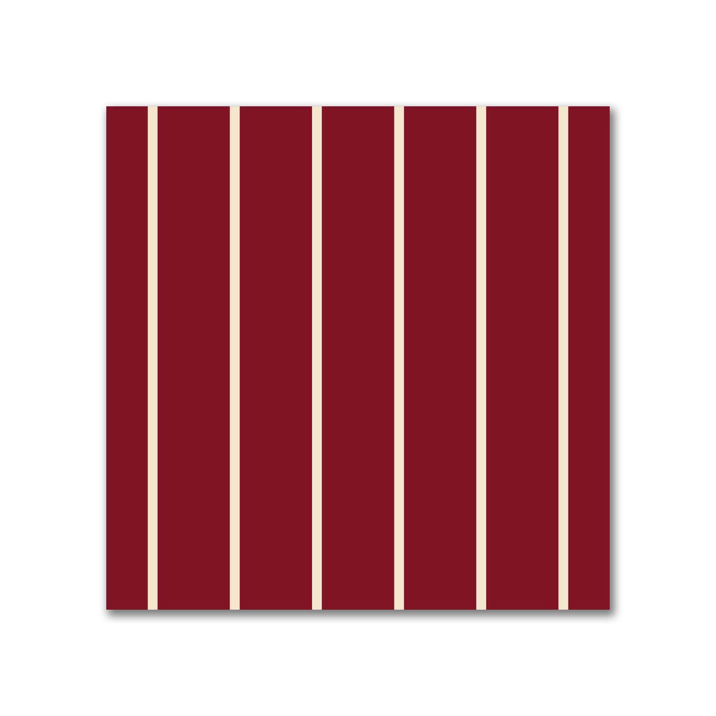 Spun Polyester Fabric with Fine Beige Stripes on Burgundy Red #FASP-1285-152