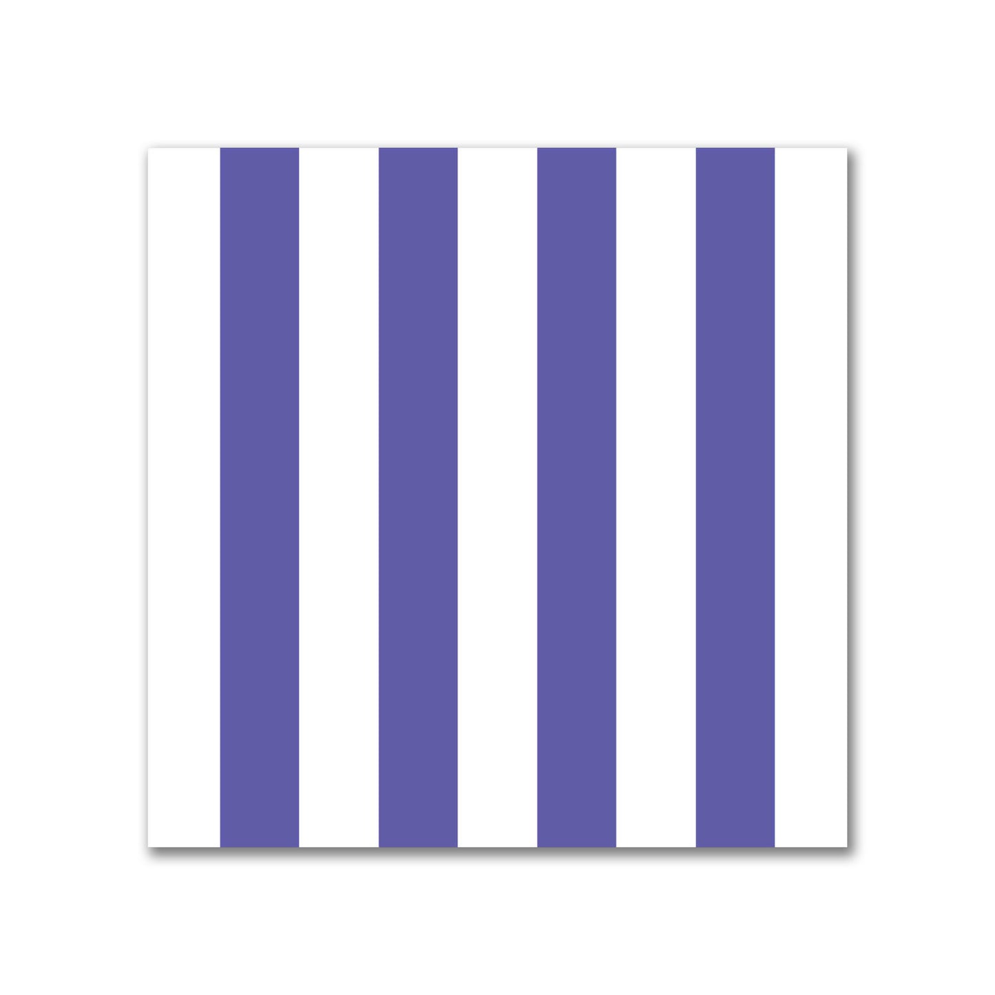White Spun Polyester Fabric with Purple Bars #FASP-1300-051