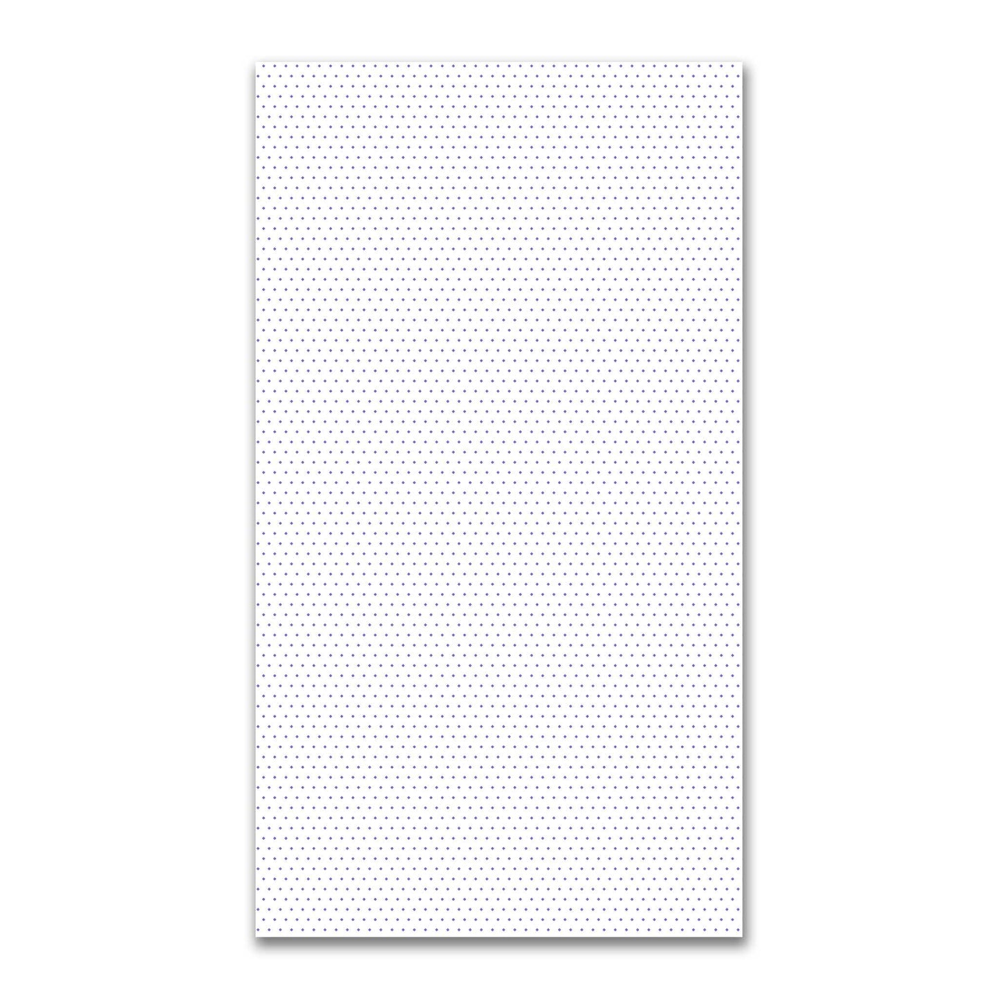 White Spun Polyester Fabric with Fine Purple Diamonds #FASP-1300-111