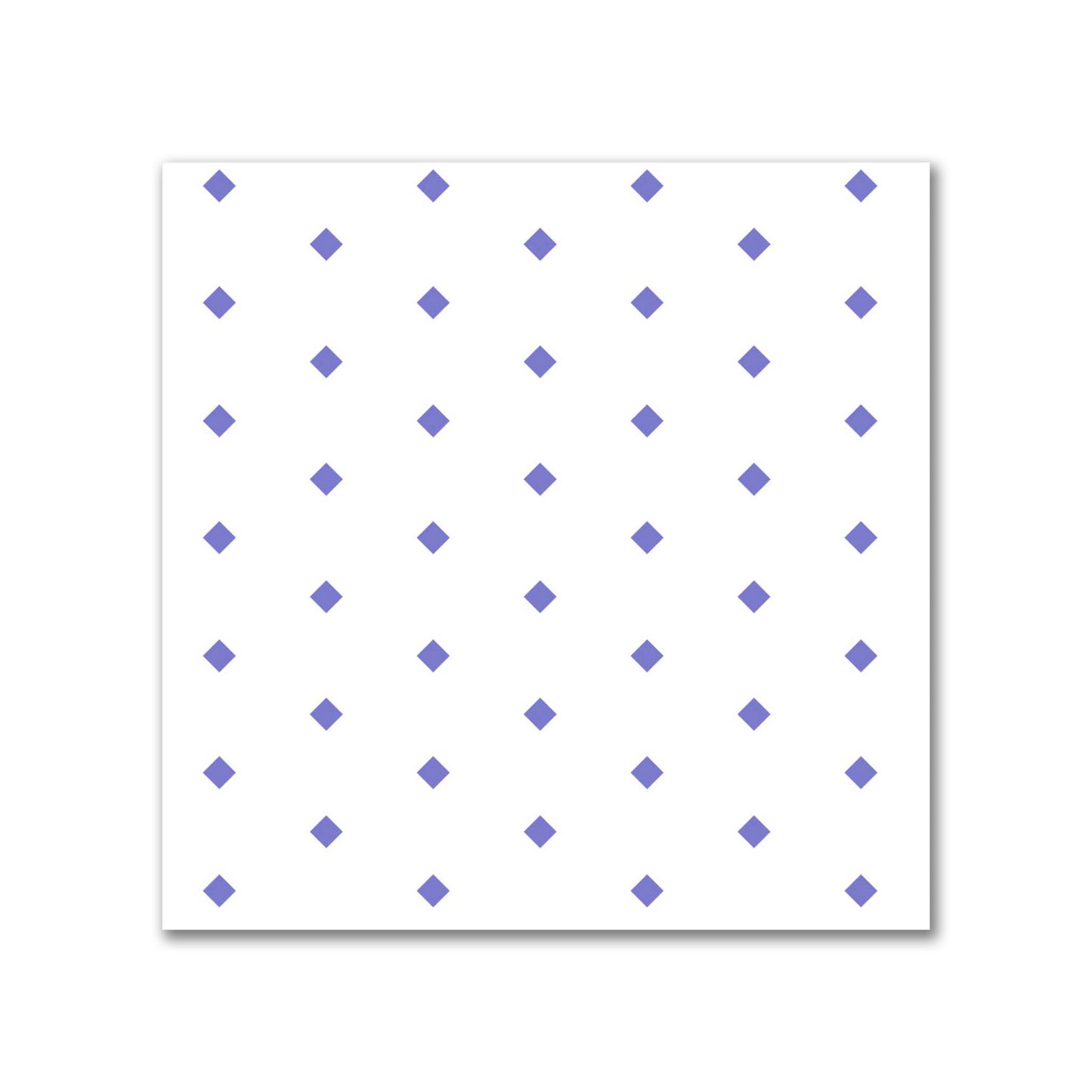 White Spun Polyester Fabric with Fine Purple Diamonds #FASP-1300-111