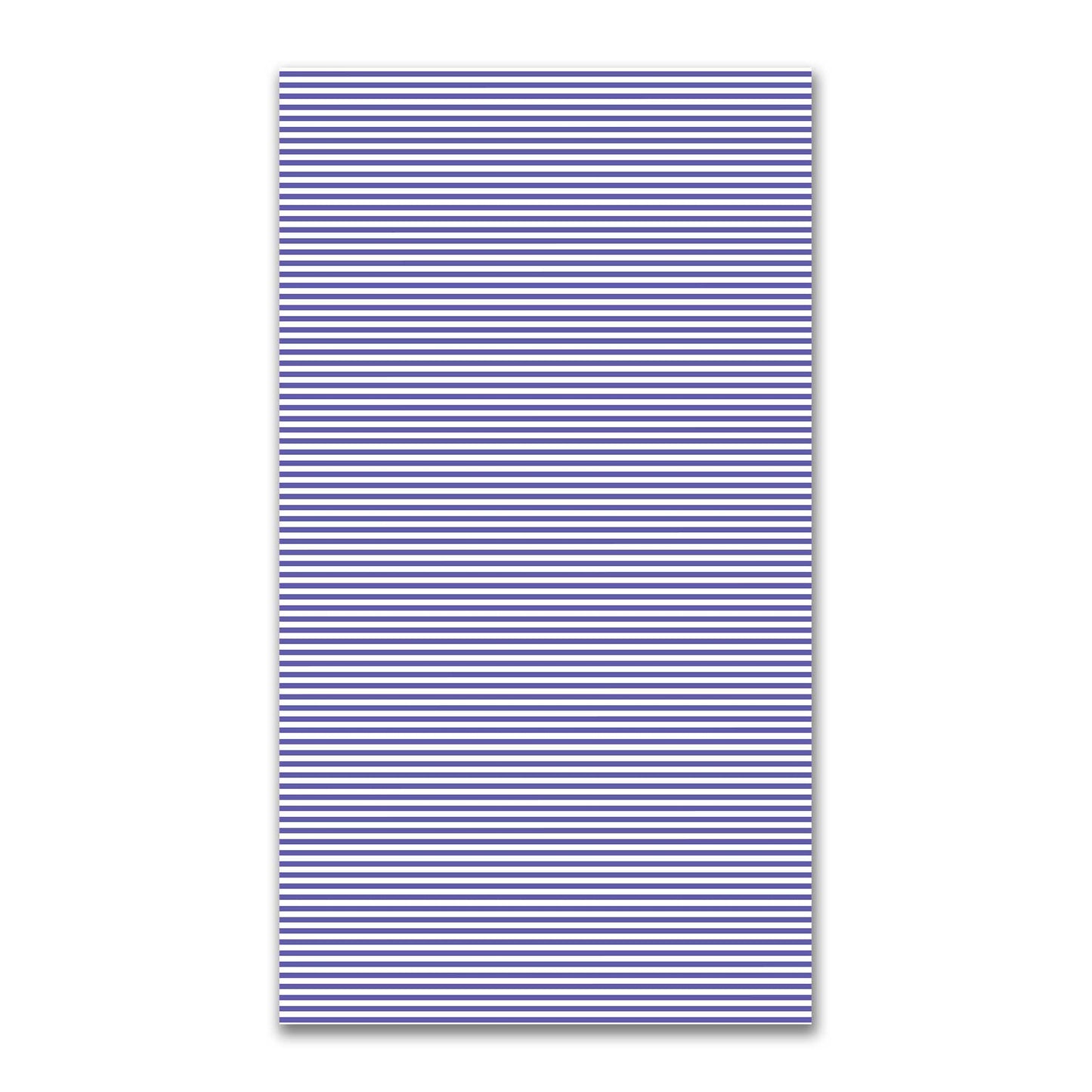 White Spun Polyester Fabric with Thin Purple Bars #FASP-1300-241