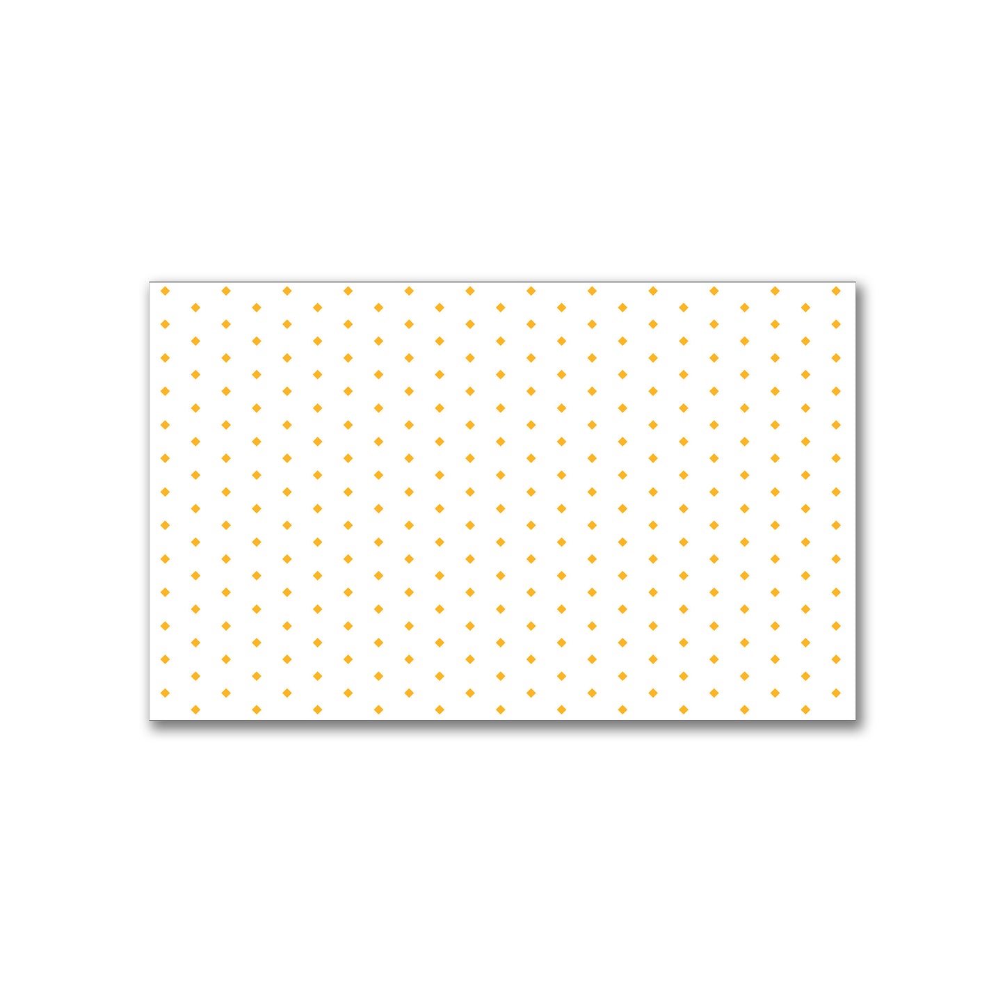 White Spun Polyester Fabric with Fine Yellow-Orange Diamonds #FASP-1310-111