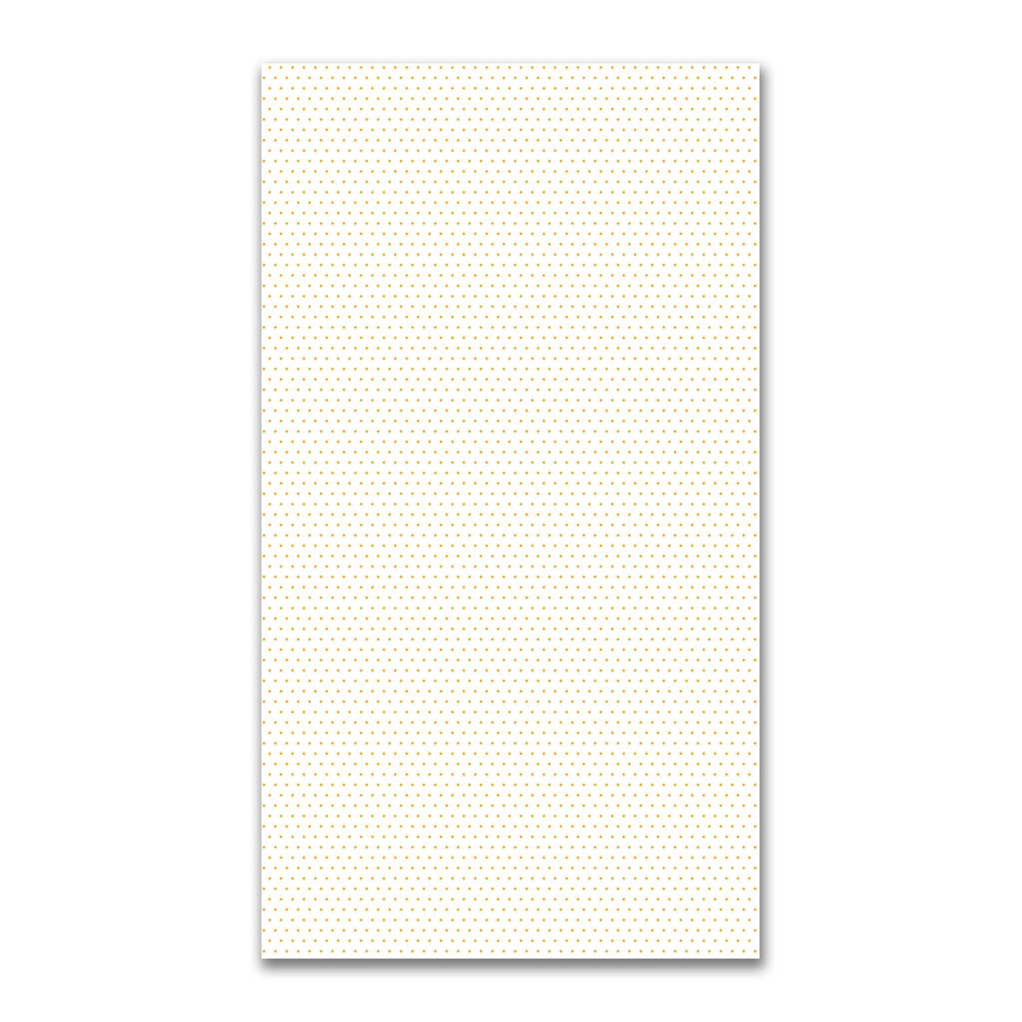 White Spun Polyester Fabric with Fine Yellow-Orange Diamonds #FASP-1310-111