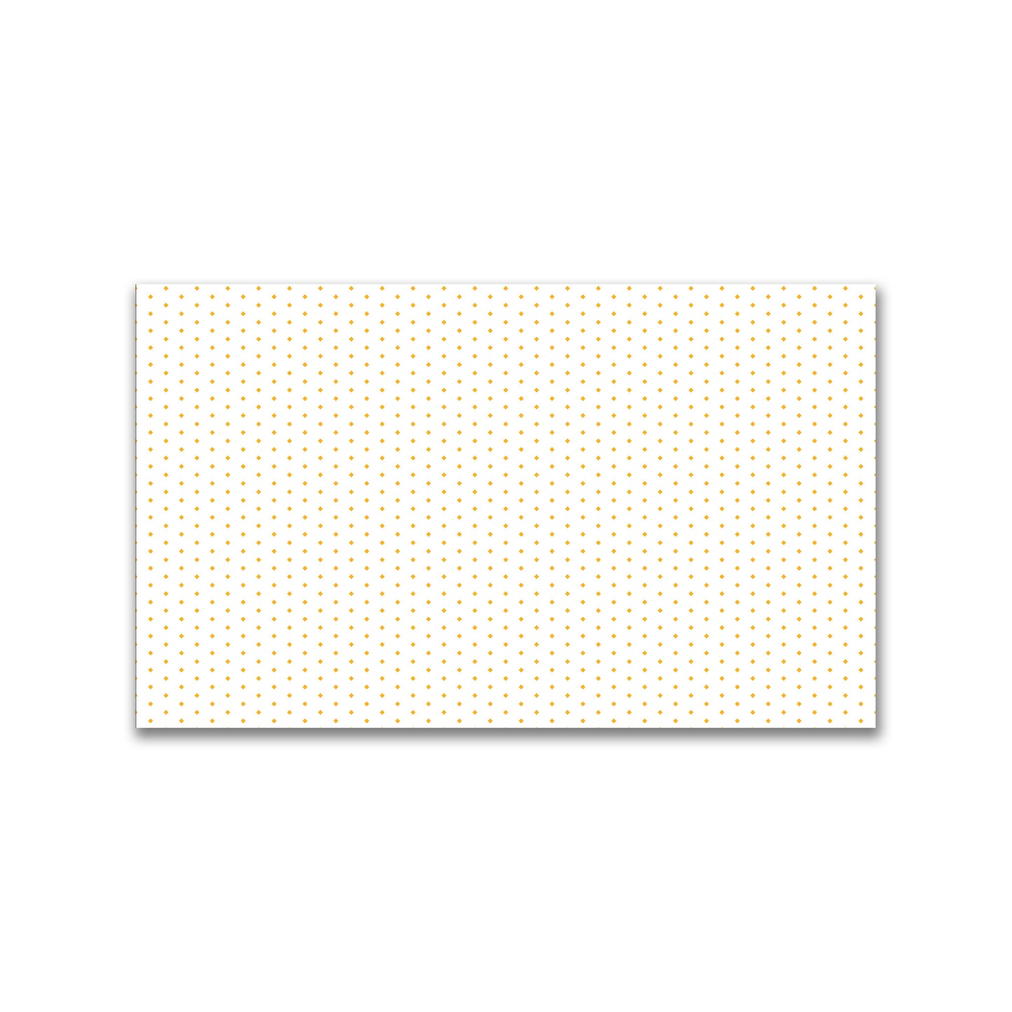 White Spun Polyester Fabric with Fine Yellow-Orange Diamonds #FASP-1310-111