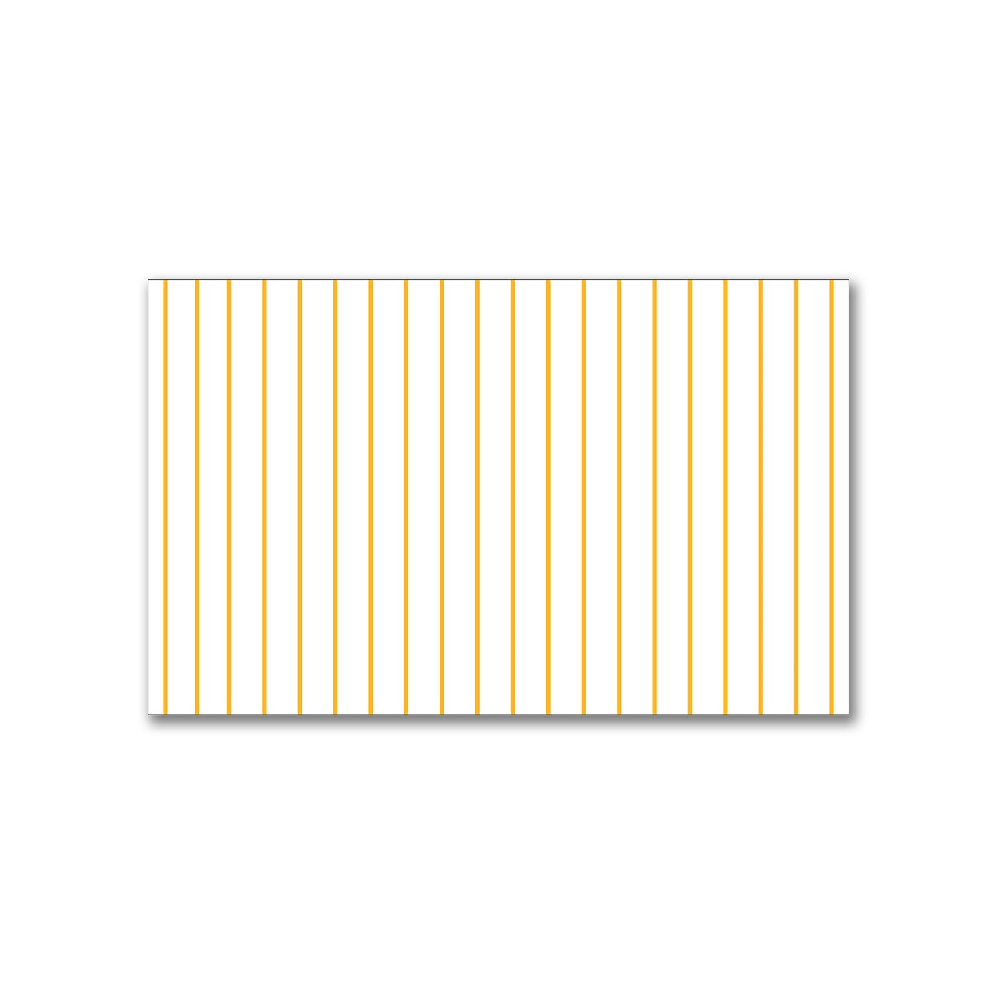 White Spun Polyester Fabric with Fine Yellow-Orange Stripes #FASP-1310-151