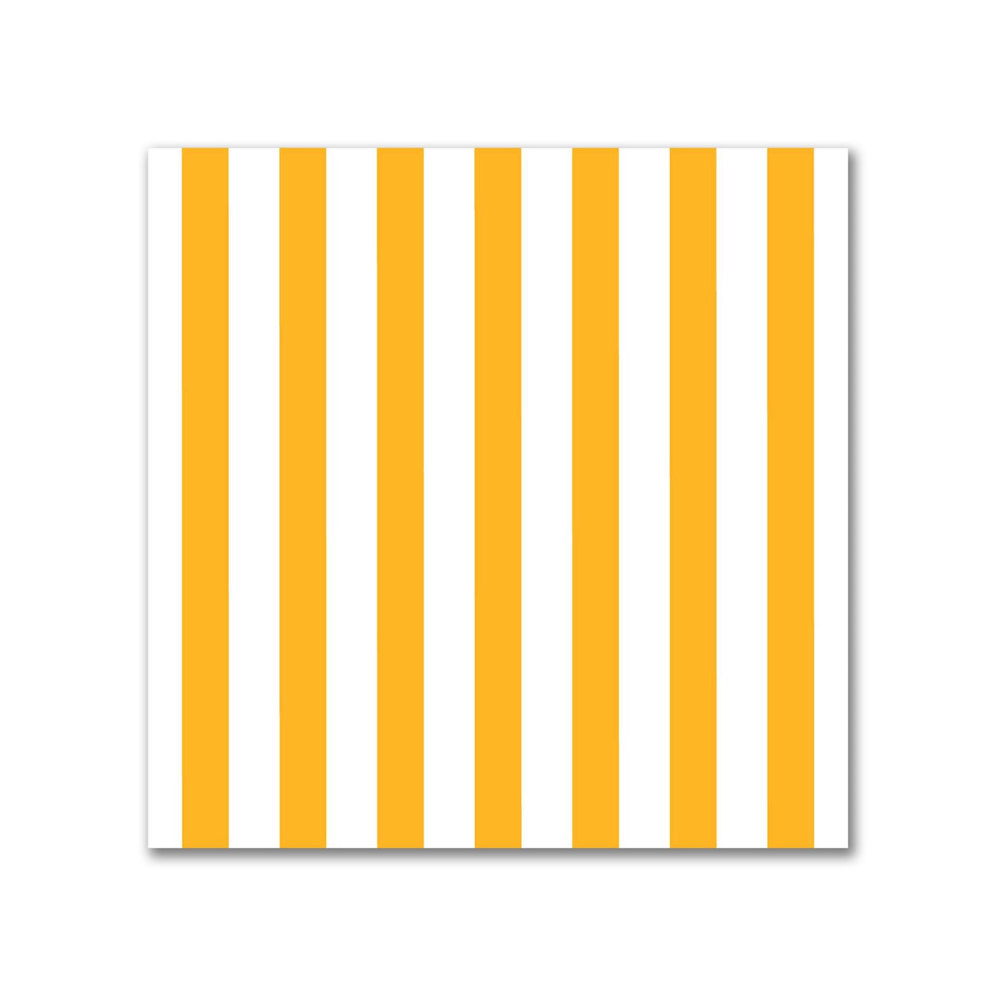White Spun Polyester Fabric with Thin Yellow-Orange Bars #FASP-1310-241