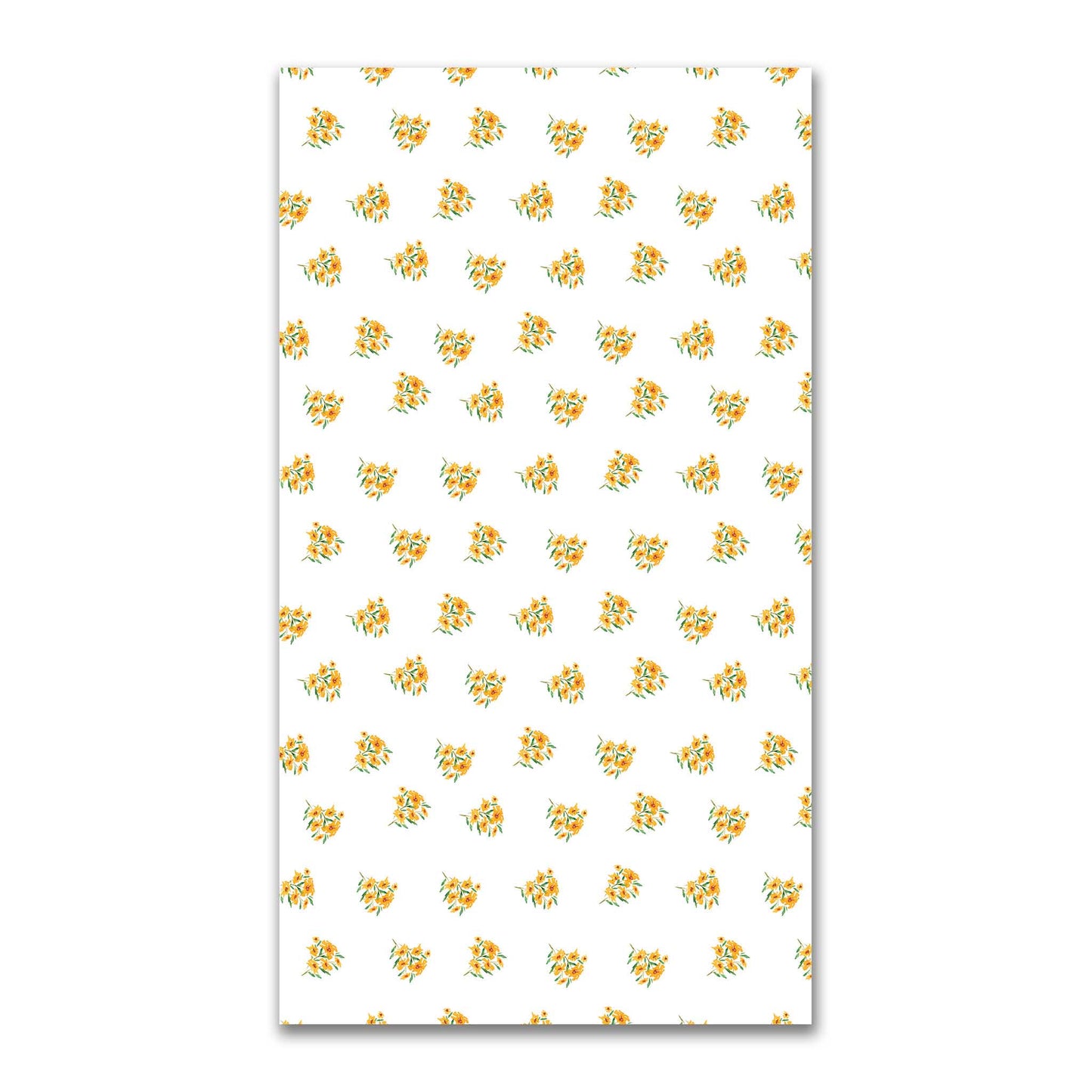 Saffron Garden — Printed Spun Polyester Fabric with Medium Yellow-Orange Watercolor Floral Pattern #FASP-1315