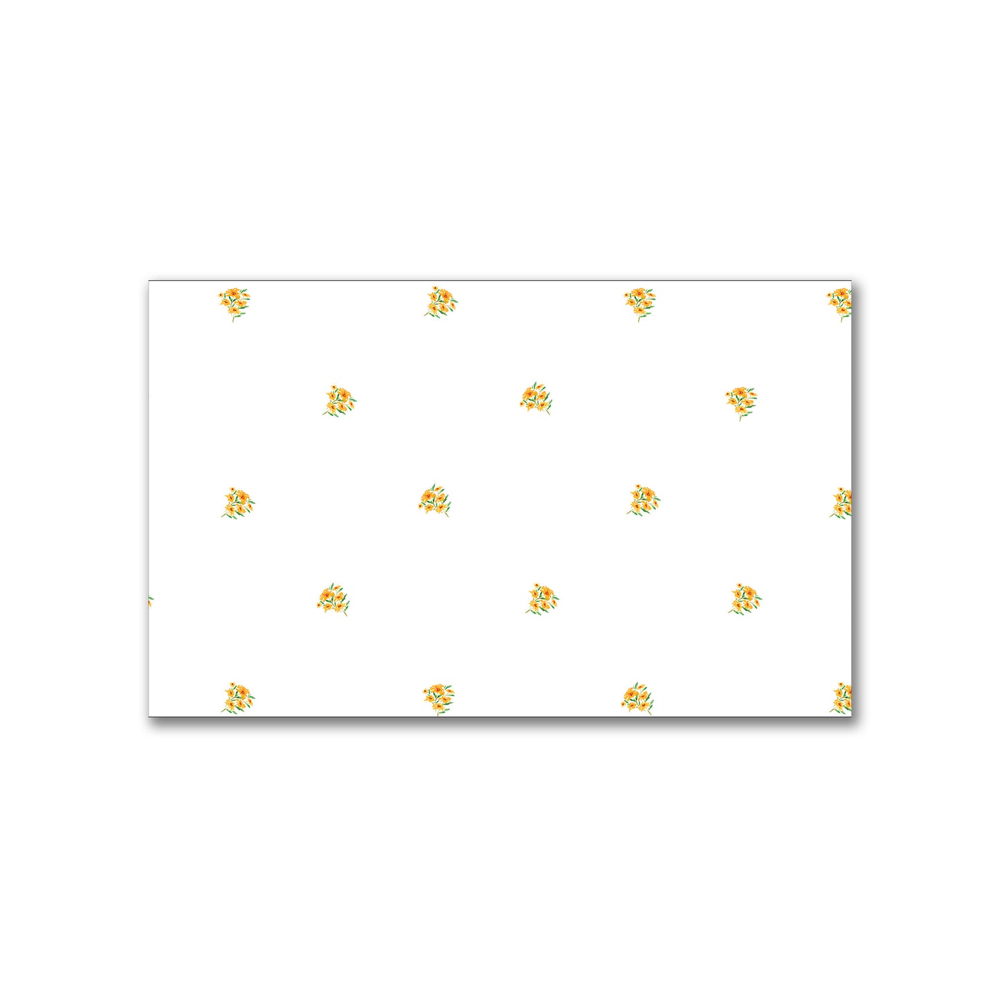 Saffron Garden — Printed Spun Polyester Fabric with Small Yellow-Orange Watercolor Floral Pattern #FASP-1316