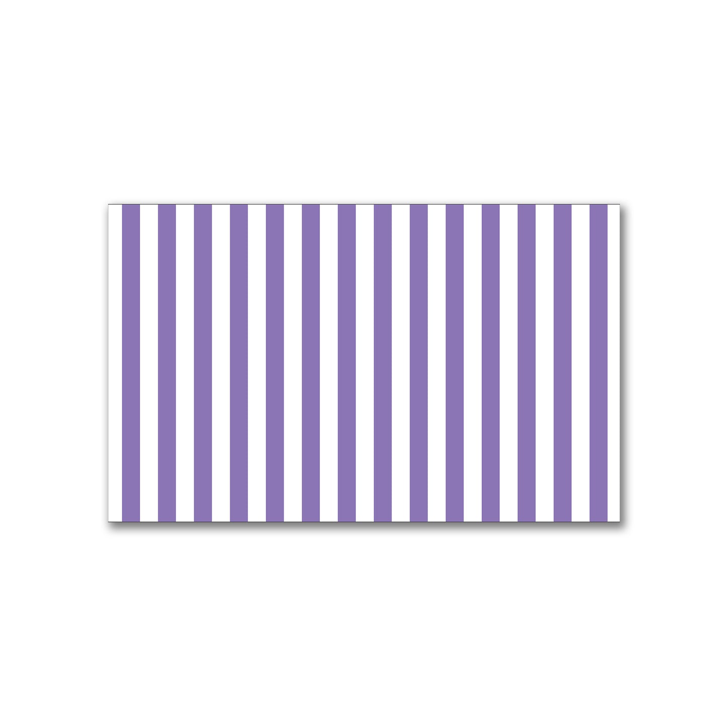 White Spun Polyester Fabric with Purple Bars #FASP-1320-051
