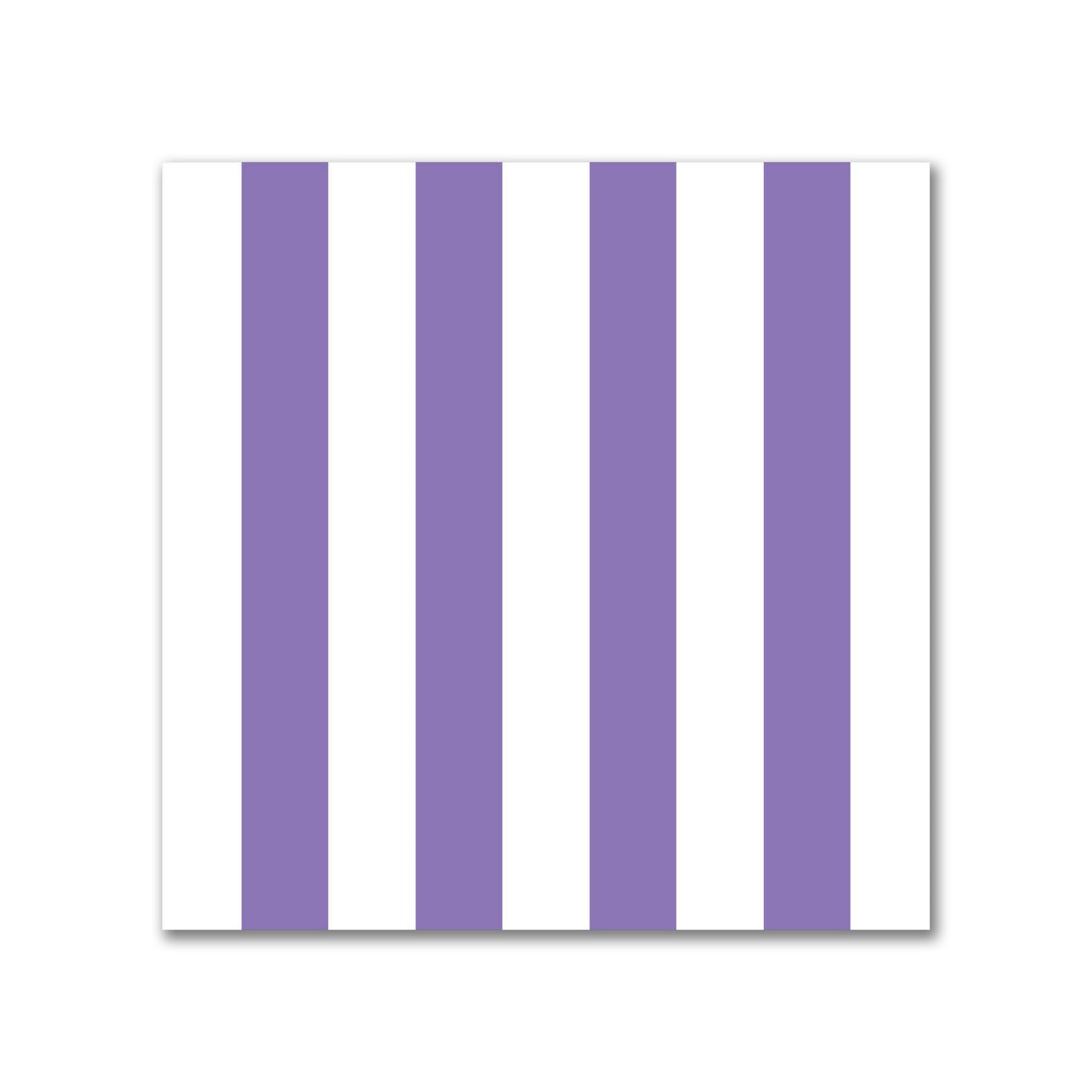 White Spun Polyester Fabric with Purple Bars #FASP-1320-051