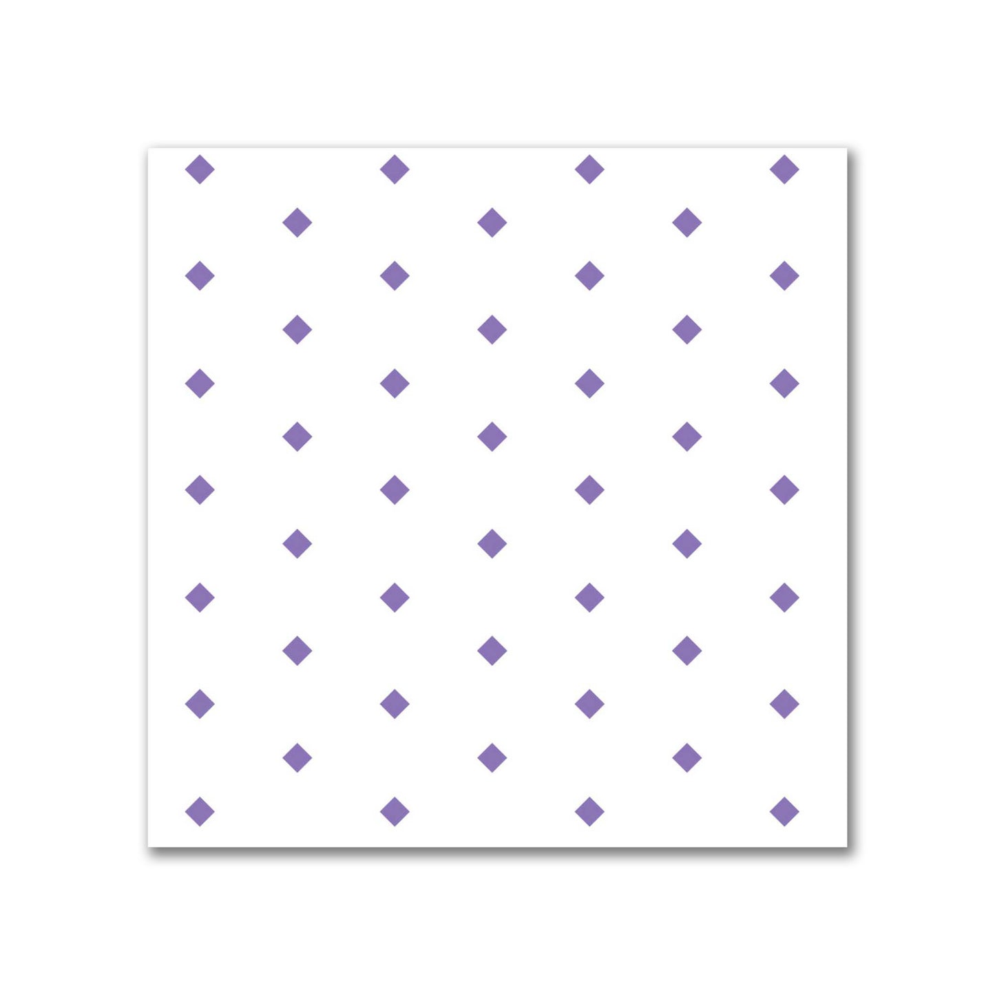 White Spun Polyester Fabric with Fine Purple Diamonds #FASP-1320-111
