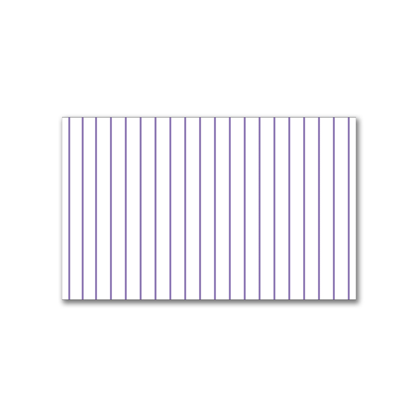 White Spun Polyester Fabric with Fine Purple Stripes #FASP-1320-151