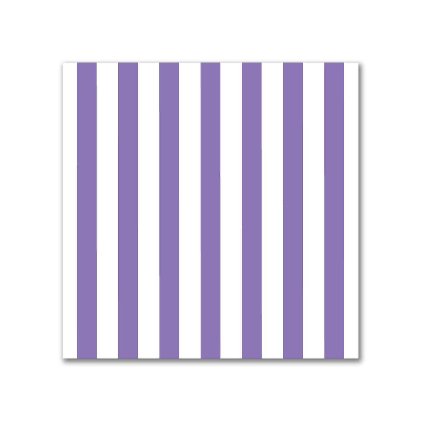White Spun Polyester Fabric with Thin Purple Bars #FASP-1320-241