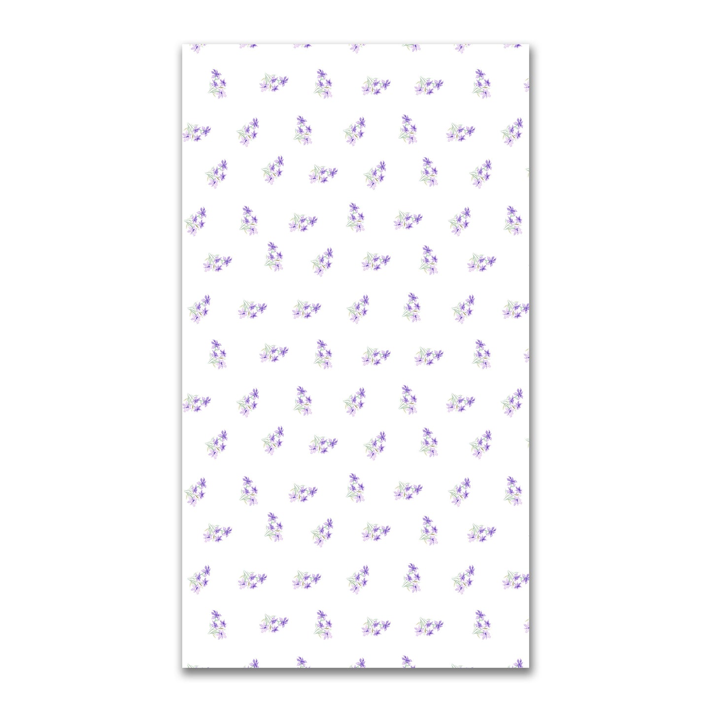 Soft Purple Bloom — Printed Spun Polyester Fabric with Medium Purple Watercolor Floral Pattern #FASP-1325