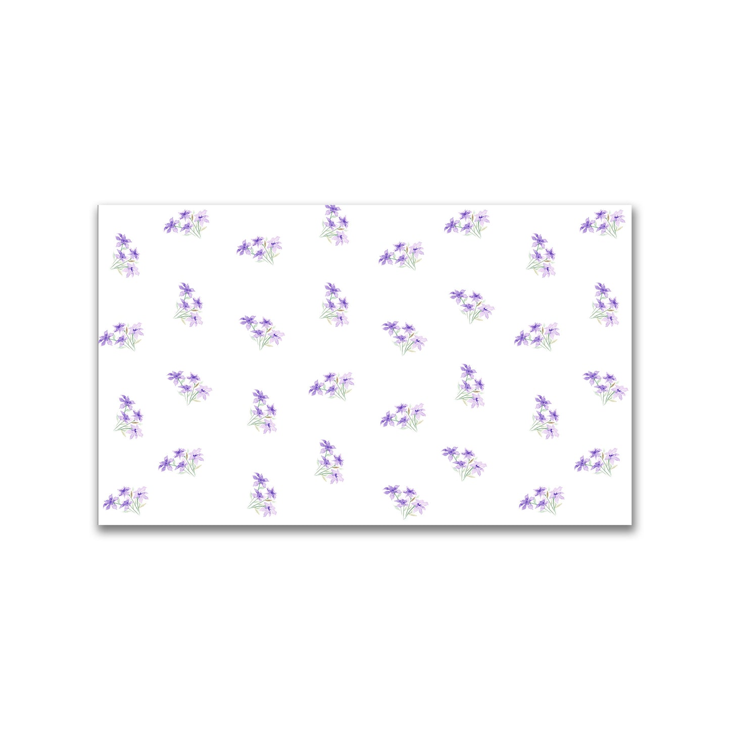 Soft Purple Bloom — Printed Spun Polyester Fabric with Medium Purple Watercolor Floral Pattern #FASP-1325