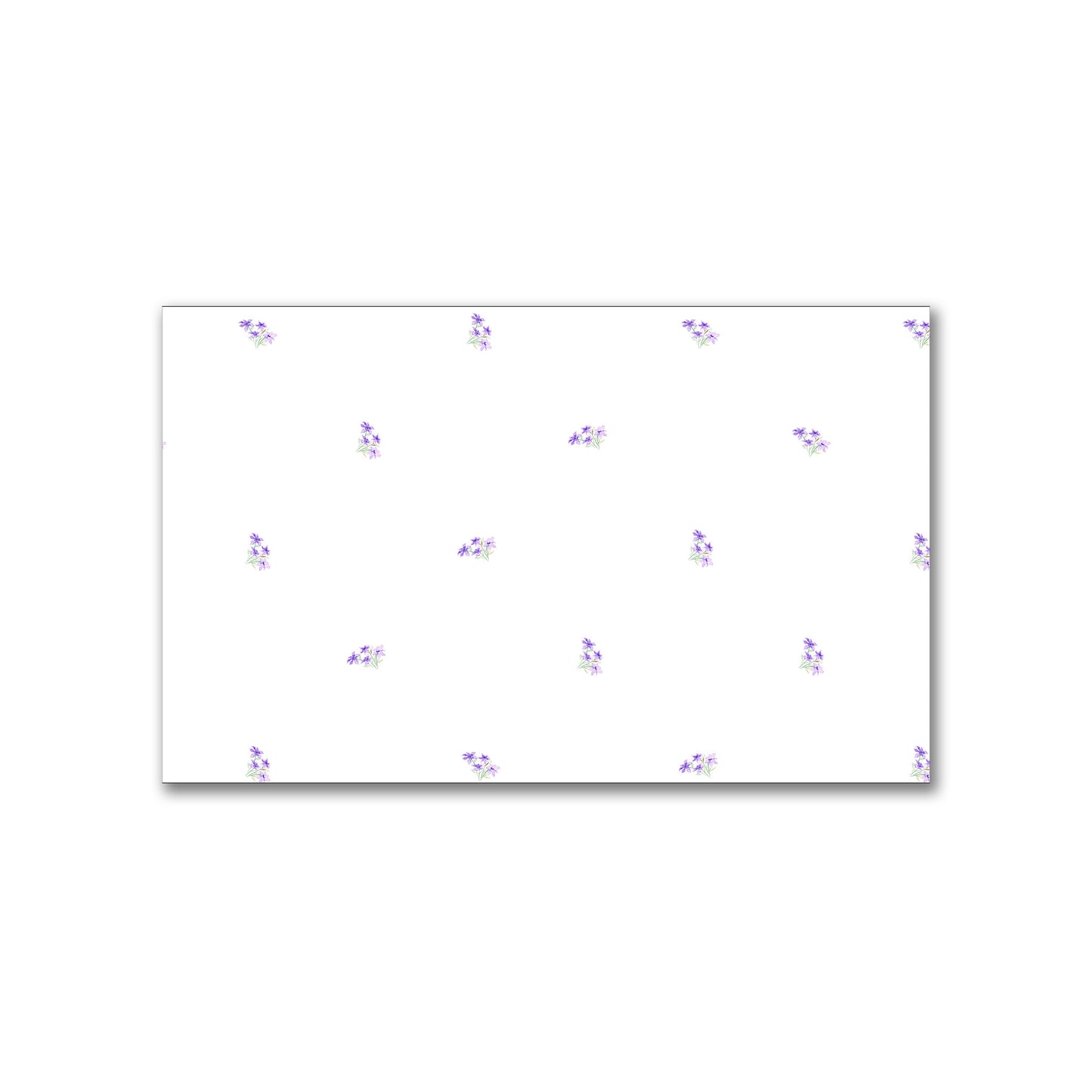 Soft Purple Bloom — Printed Spun Polyester Fabric with Small Purple Watercolor Floral Pattern #FASP-1326