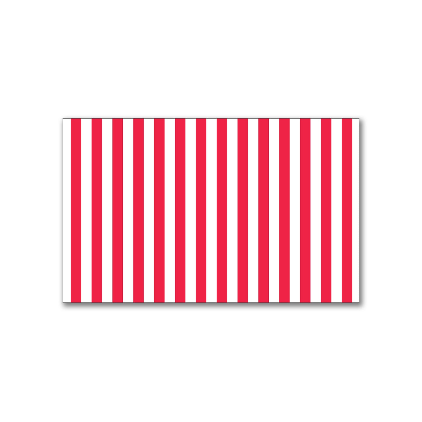 White Spun Polyester Fabric with Red Bars #FASP-1330-051