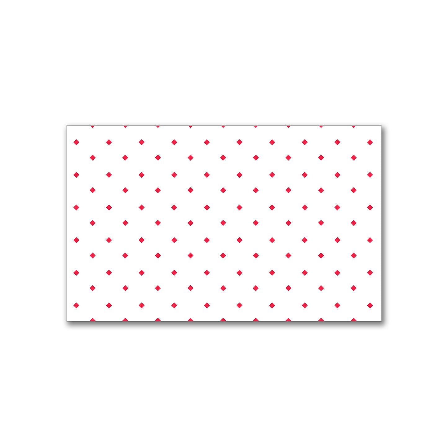 White Spun Polyester Fabric with Red Diamonds #FASP-1330-101