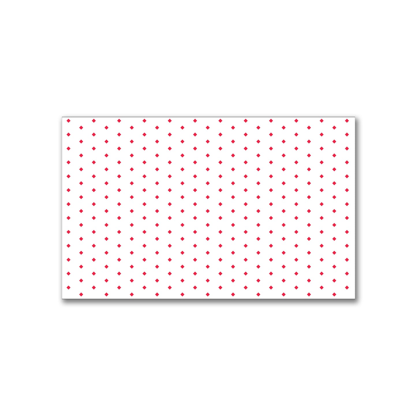 White Spun Polyester Fabric with Fine Red Diamonds #FASP-1330-111