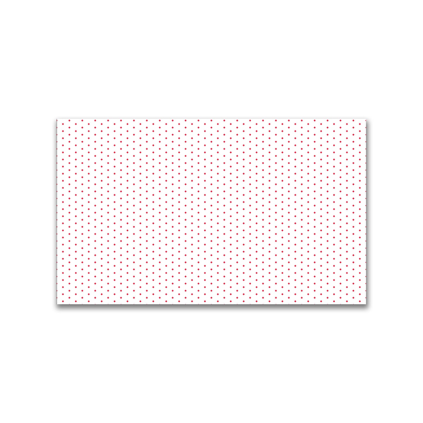 White Spun Polyester Fabric with Fine Red Diamonds #FASP-1330-111