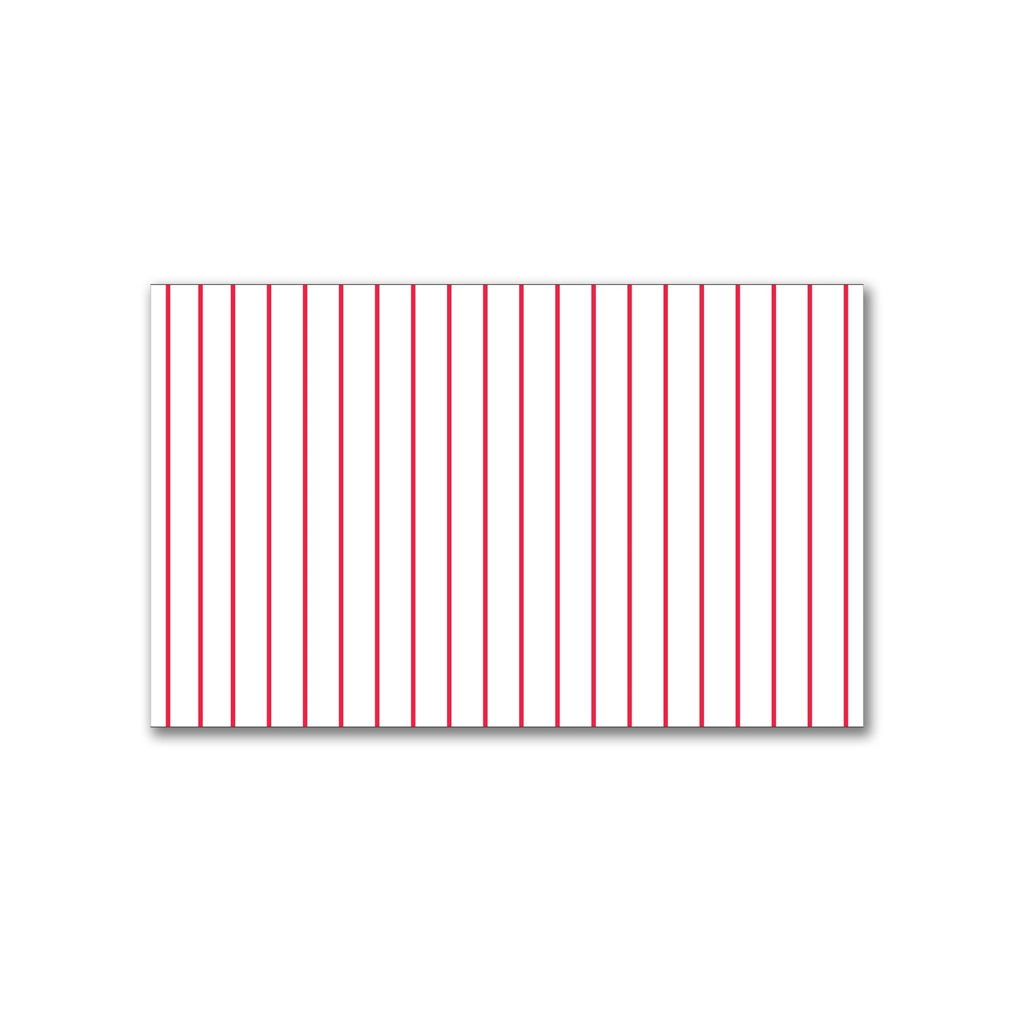 White Spun Polyester Fabric with Fine Red Stripes #FASP-1330-151