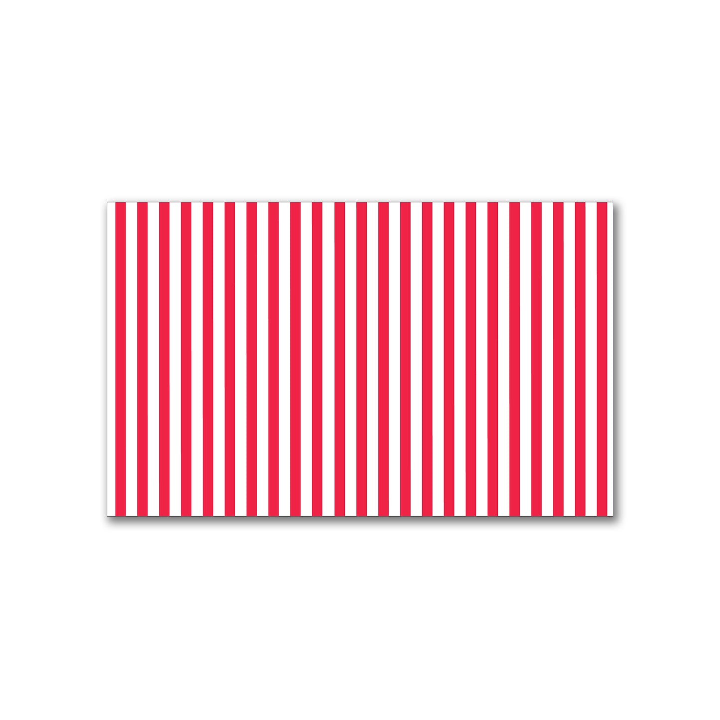 White Spun Polyester Fabric with Thin Red Bars #FASP-1330-241