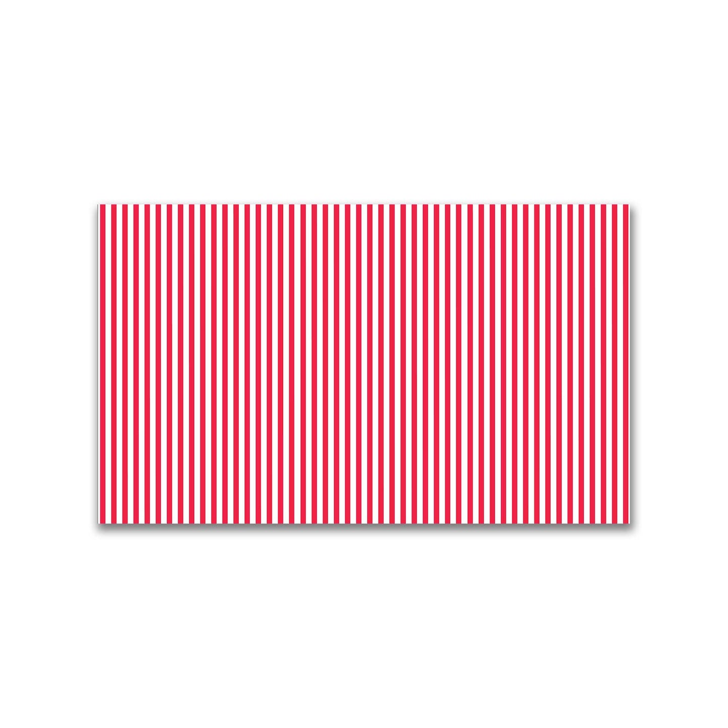 White Spun Polyester Fabric with Thin Red Bars #FASP-1330-241