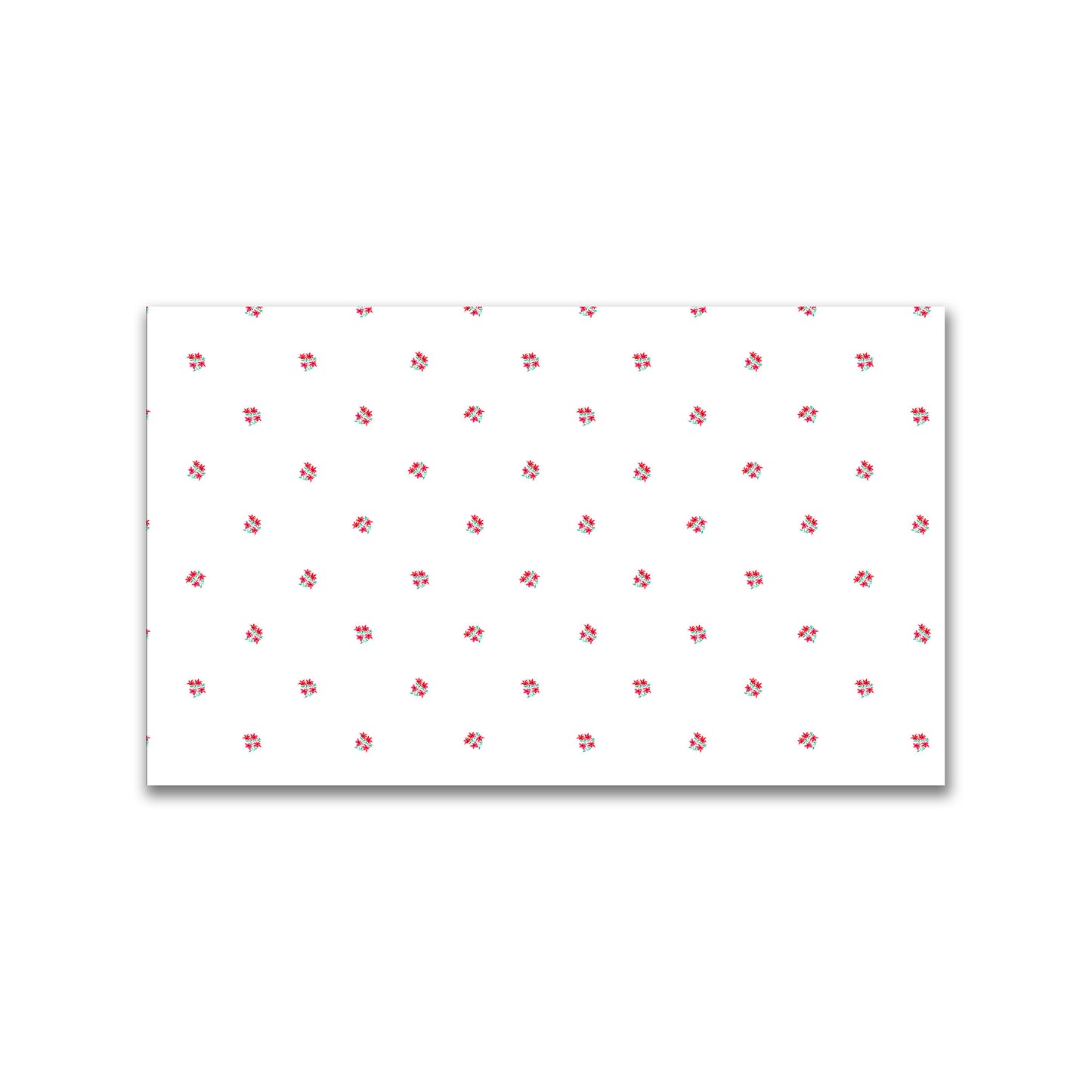 Scarlet Bloom — Printed Spun Polyester Fabric with Small Red Watercolor Floral Pattern #FASP-1336