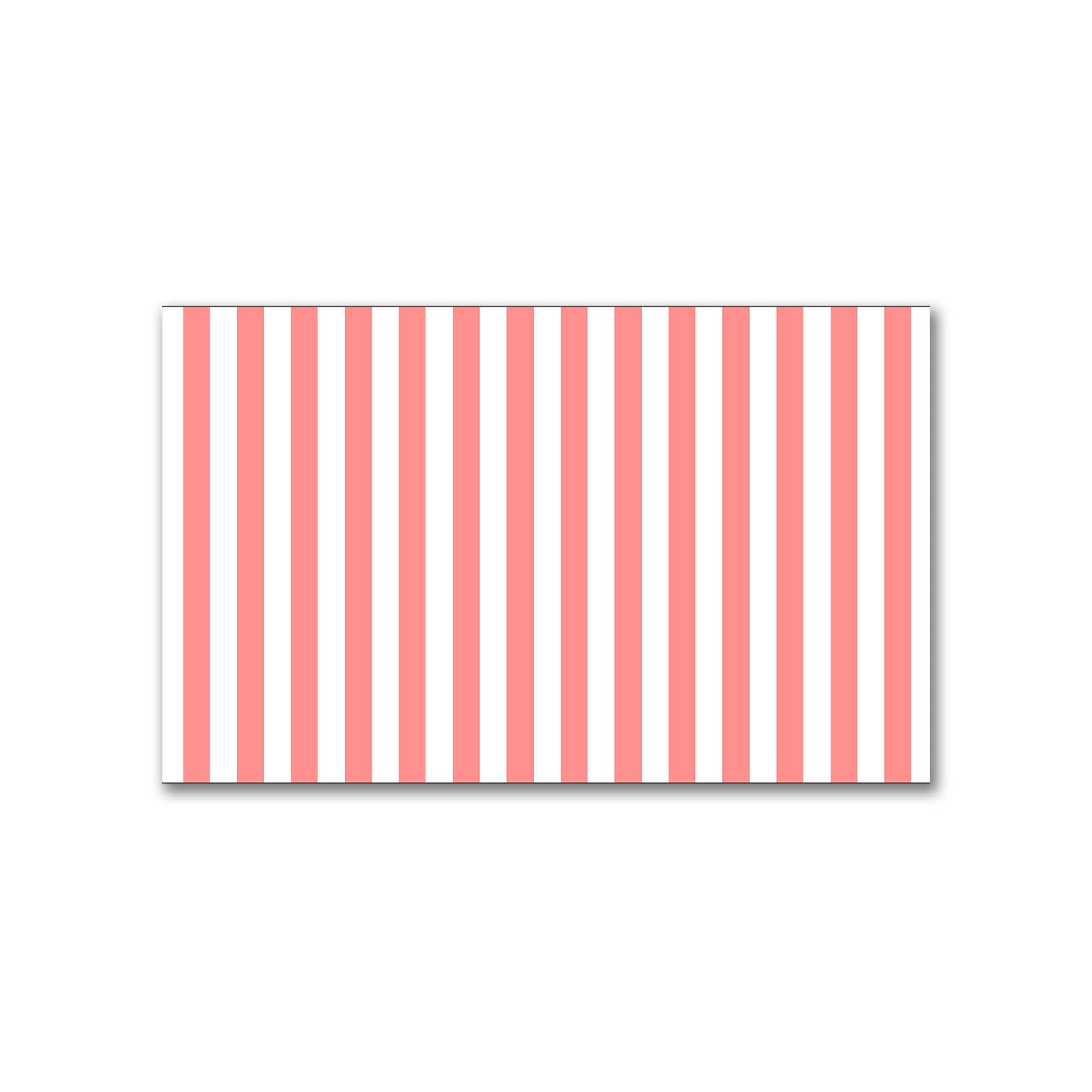 White Spun Polyester Fabric with Pink Bars #FASP-1340-051