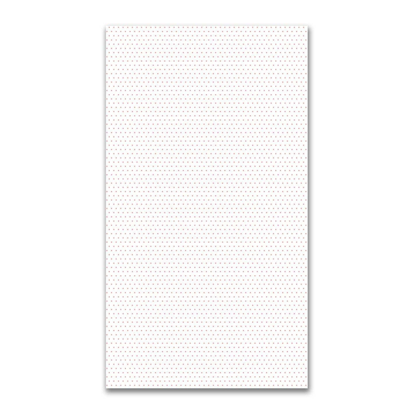 White Spun Polyester Fabric with Fine Pink Diamonds #FASP-1340-111