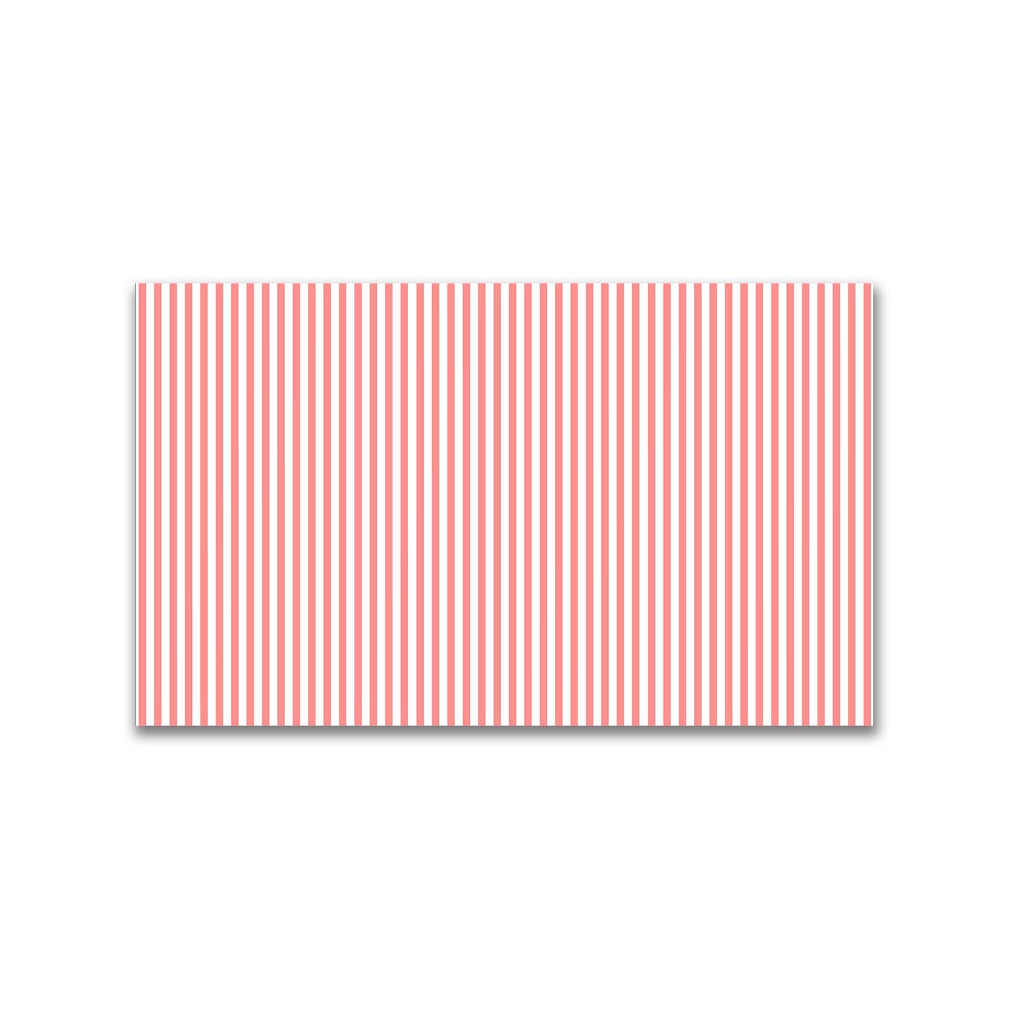 White Spun Polyester Fabric with Thin Pink Bars #FASP-1340-241
