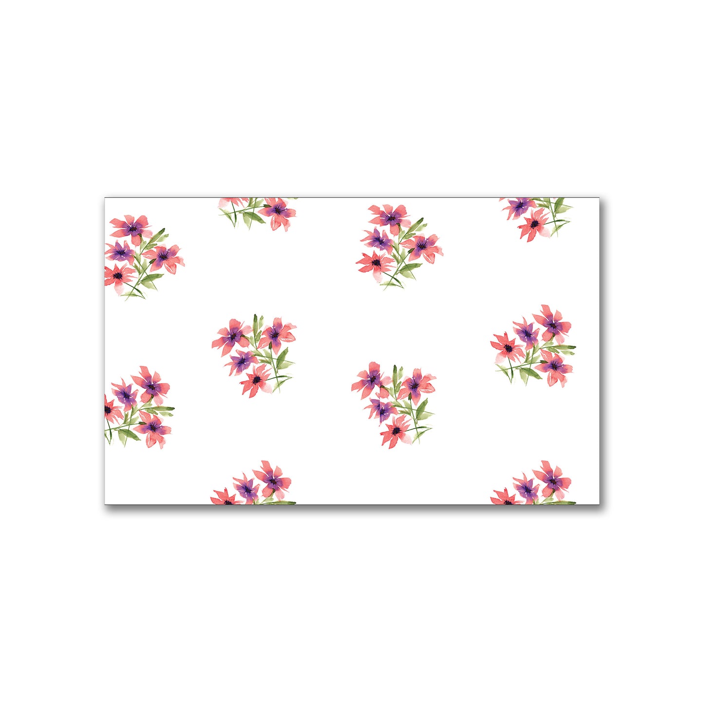 Coral Bloom — Printed Spun Polyester Fabric with Medium Pink Watercolor Floral Pattern #FASP-1345