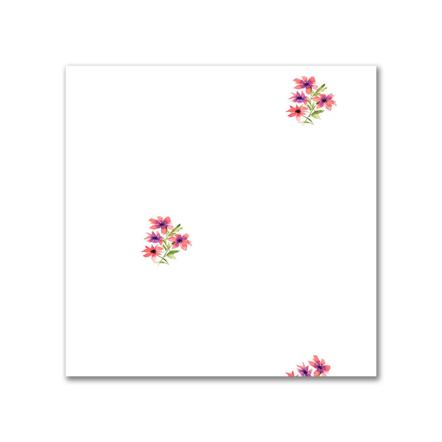 Coral Bloom — Printed Spun Polyester Fabric with Small Pink Watercolor Floral Pattern #FASP-1346