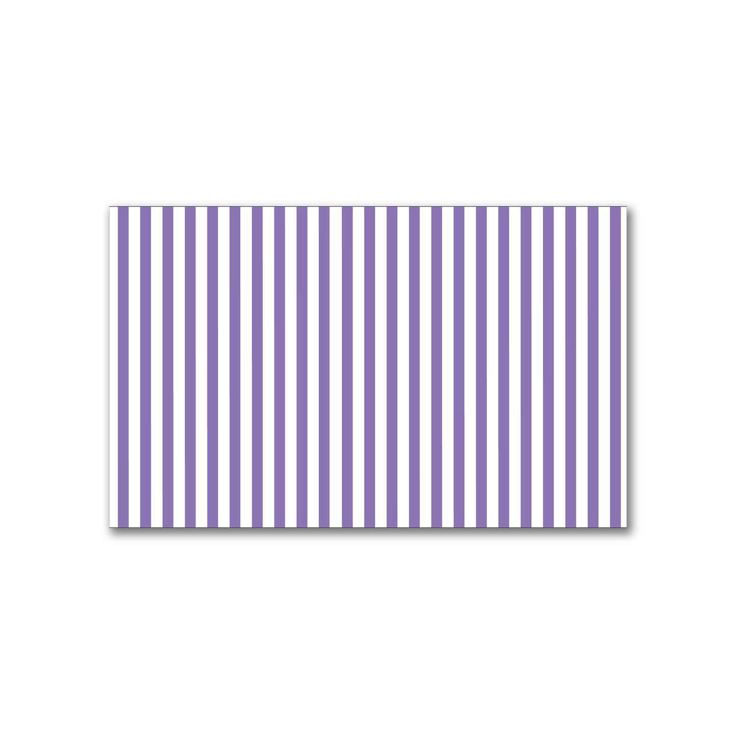 White Spun Polyester Fabric with Thin Purple Bars #FASP-1350-241