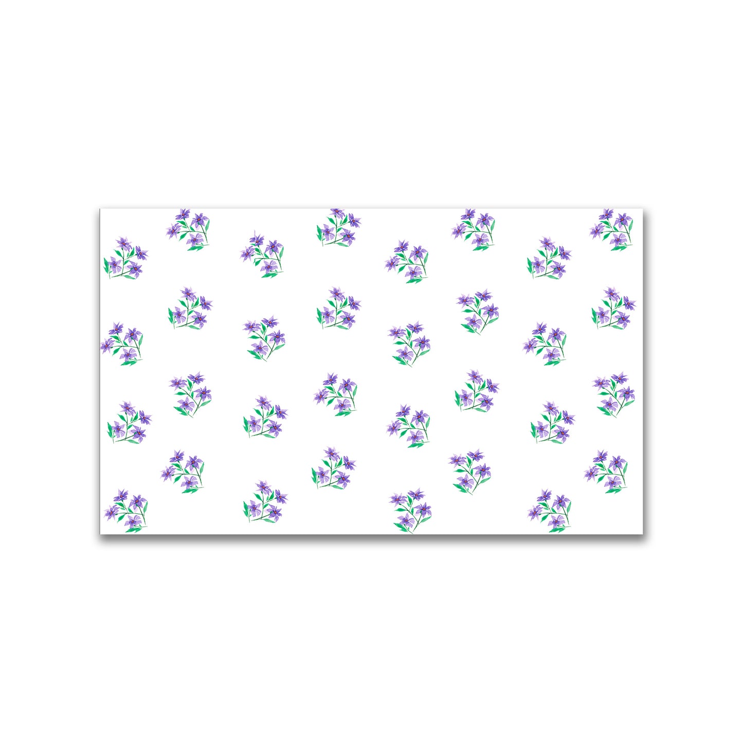 Purple Bloom — Printed Spun Polyester Fabric with Medium Purple Watercolor Floral Pattern #FASP-1355