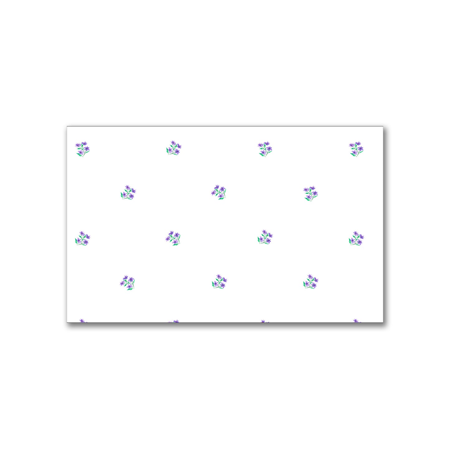 Purple Bloom — Printed Spun Polyester Fabric with Small Purple Watercolor Floral Pattern #FASP-1356