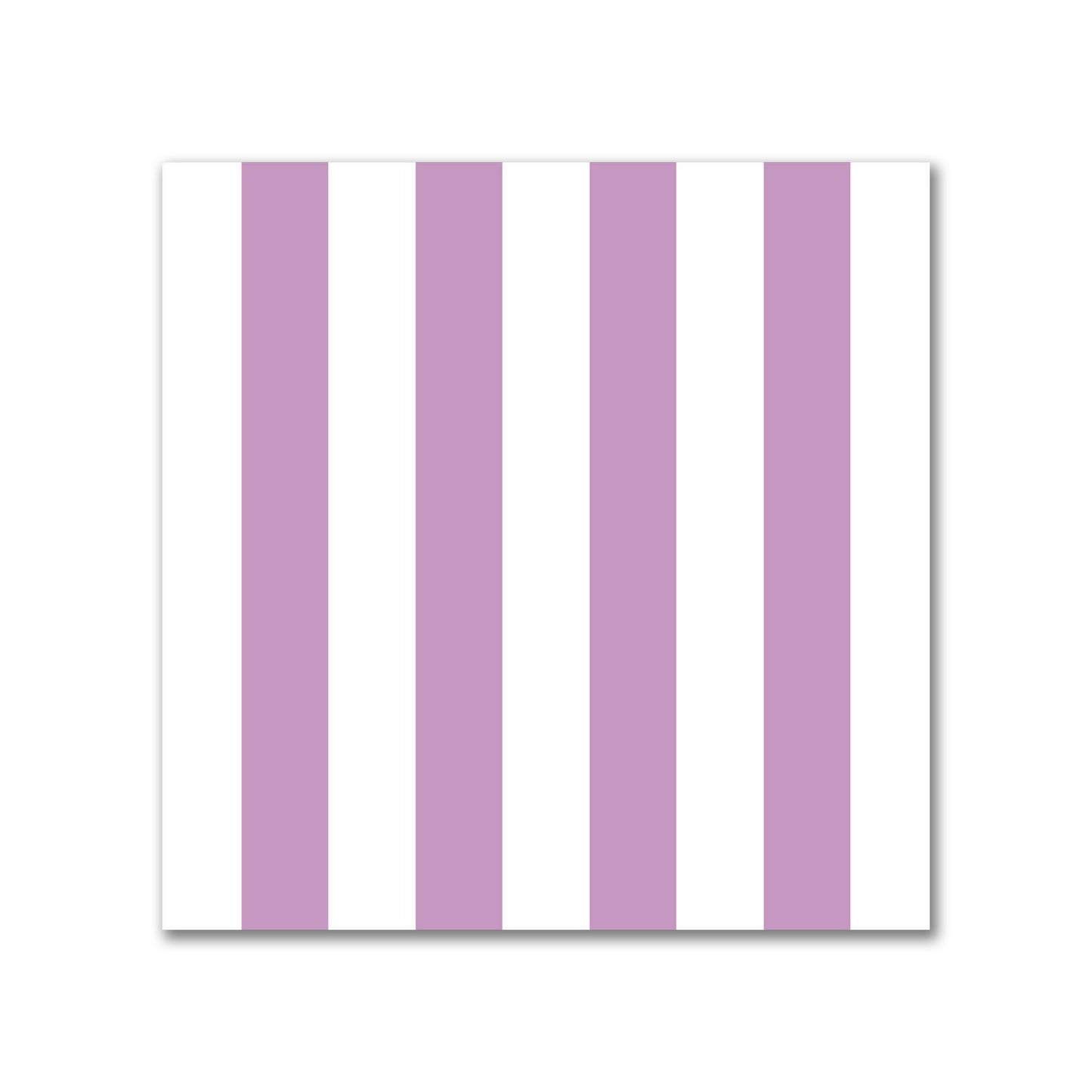 White Spun Polyester Fabric with Mauve Bars #FASP-1360-051