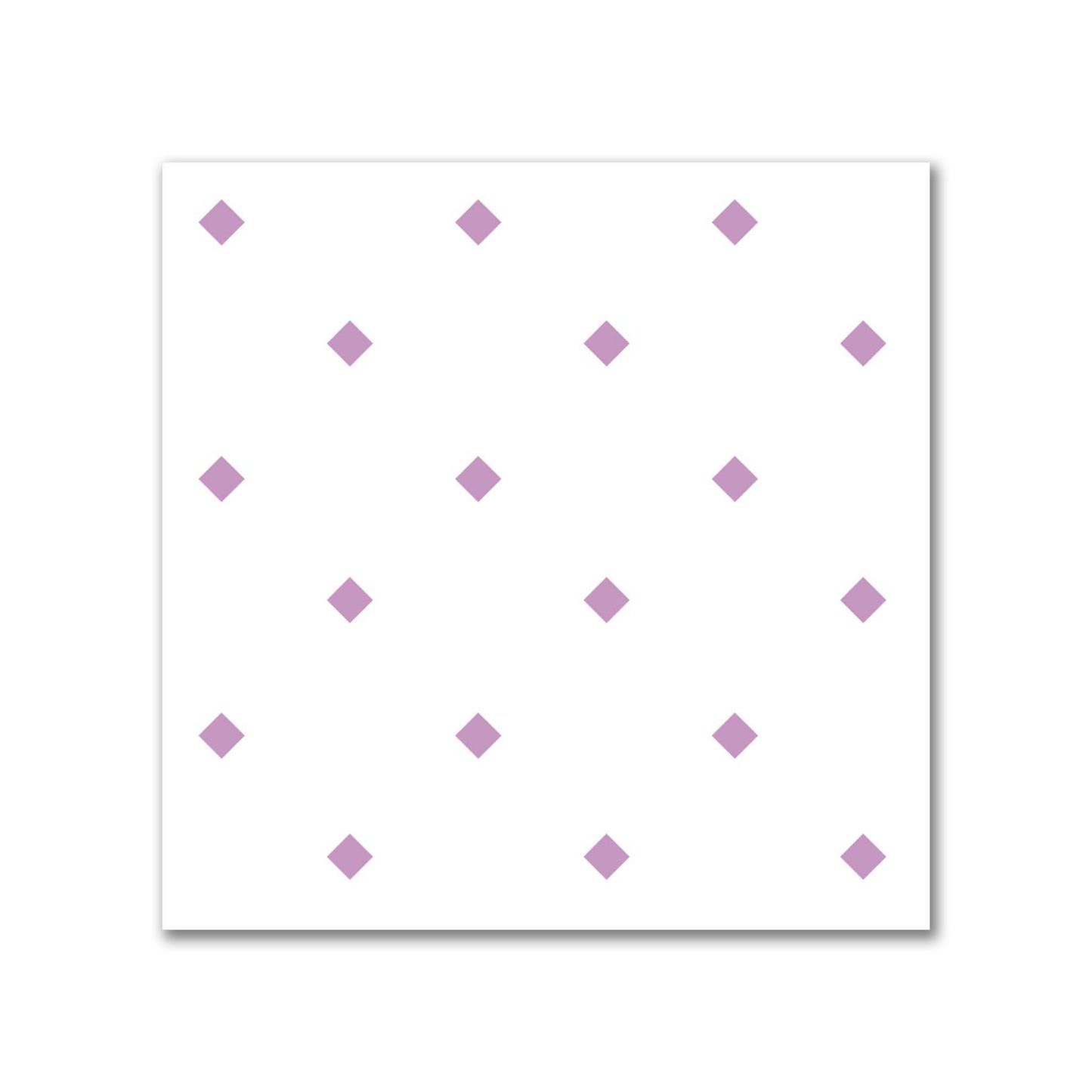 White Spun Polyester Fabric with Mauve Diamonds #FASP-1360-101