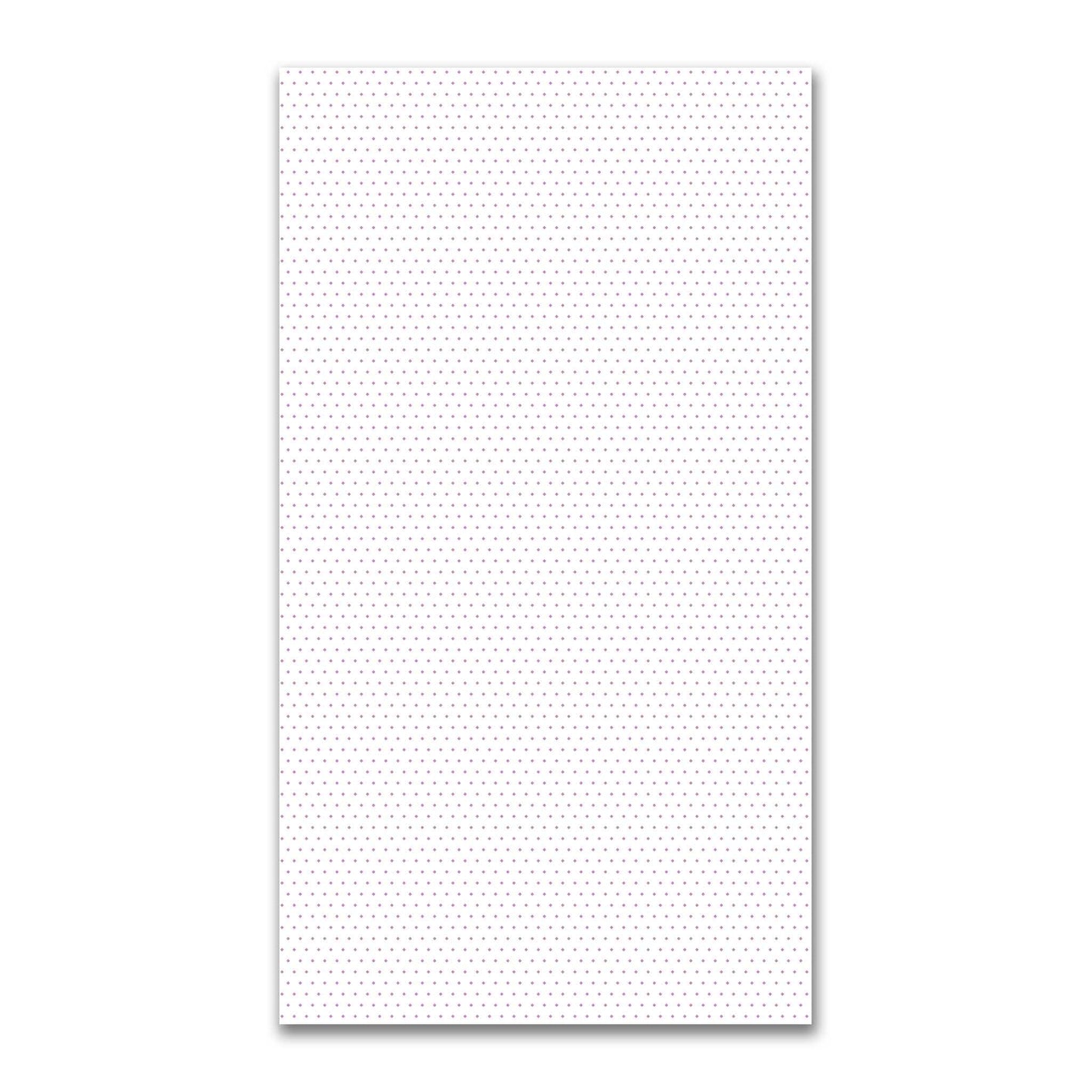 White Spun Polyester Fabric with Fine Mauve Diamonds #FASP-1360-111