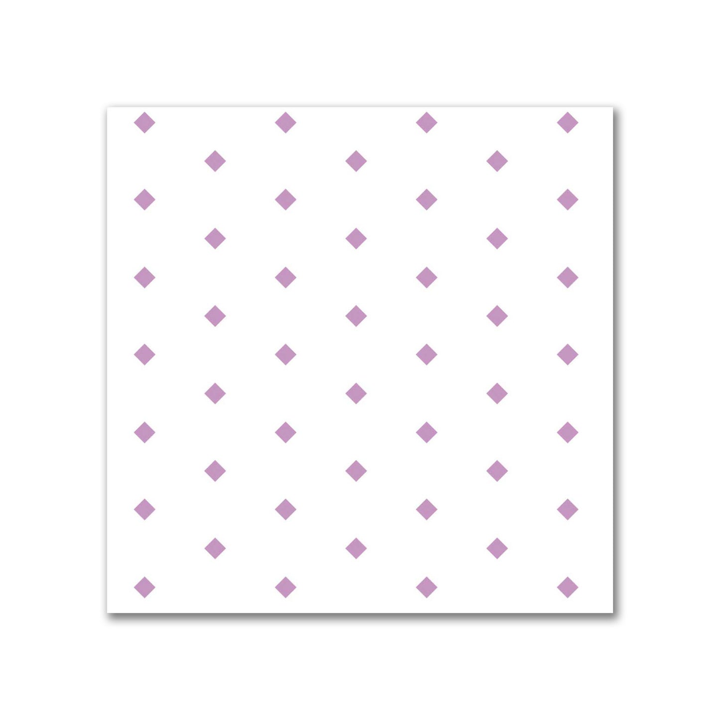 White Spun Polyester Fabric with Fine Mauve Diamonds #FASP-1360-111