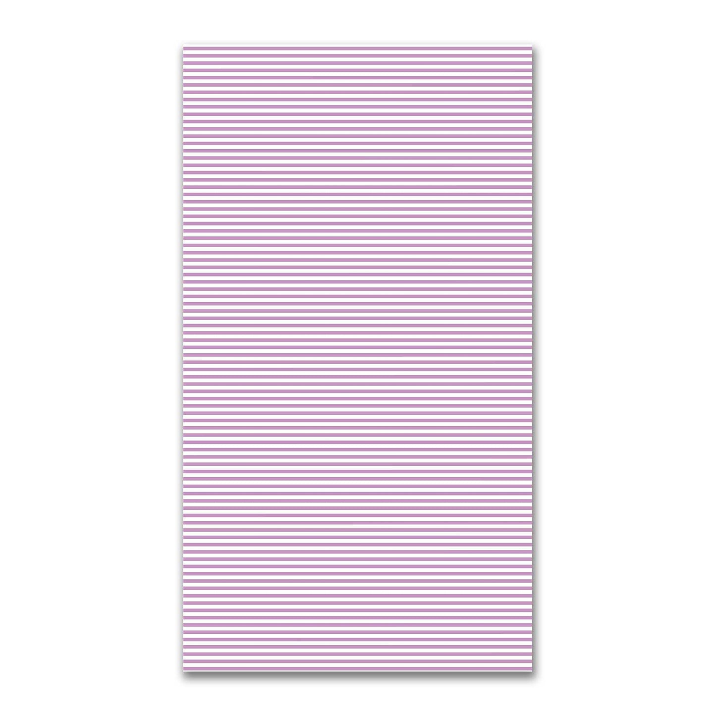 White Spun Polyester Fabric with Thin Mauve Bars #FASP-1360-241