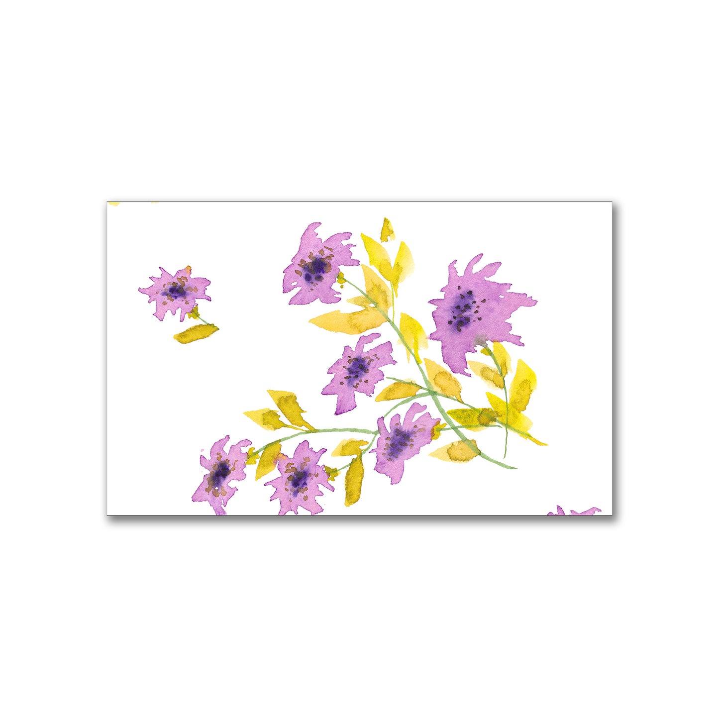 Mauve Bloom — Printed Spun Polyester Fabric with Large Hand-painted Mauve Watercolor Floral Print #FASP-1364