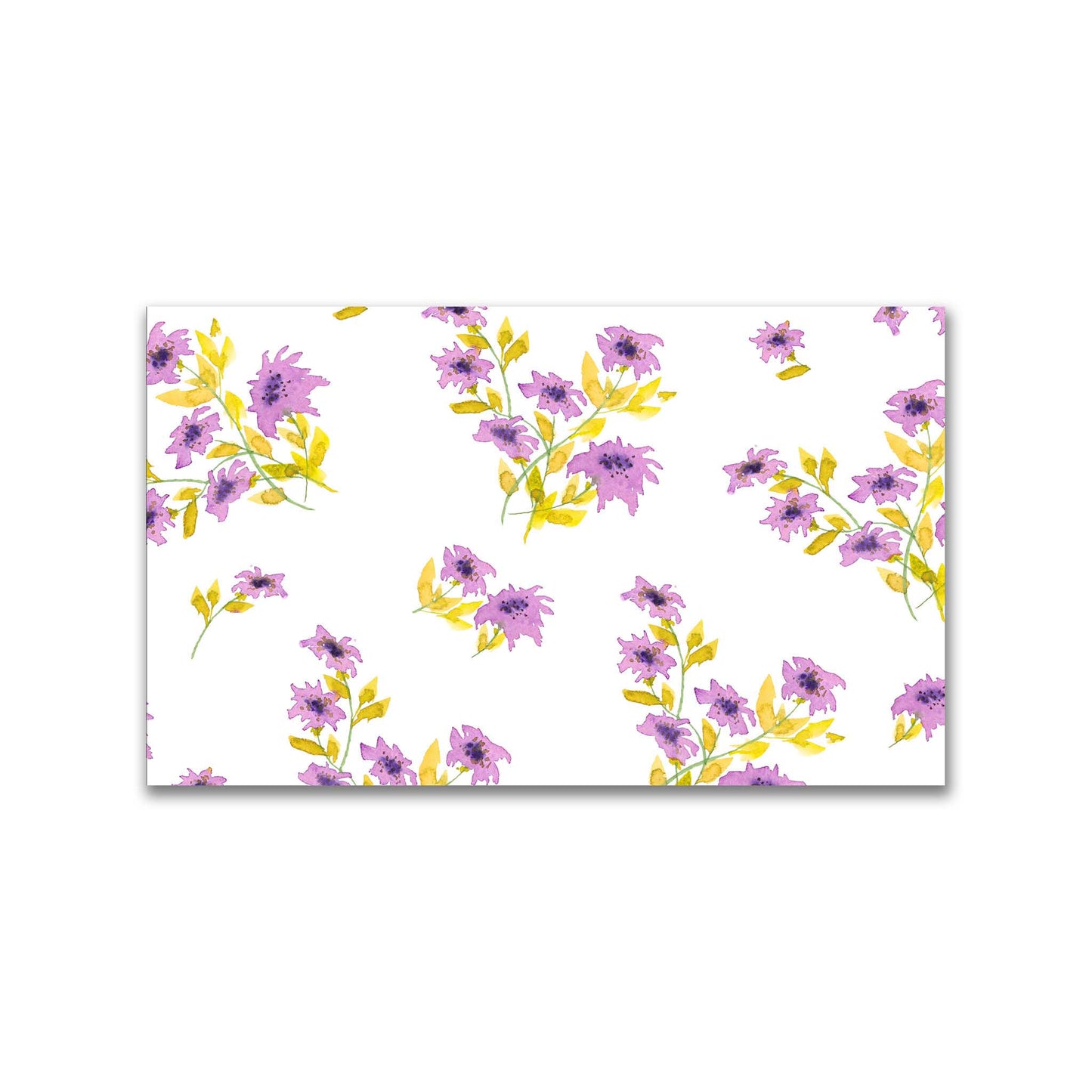 Mauve Bloom — Printed Spun Polyester Fabric with Large Hand-painted Mauve Watercolor Floral Print #FASP-1364