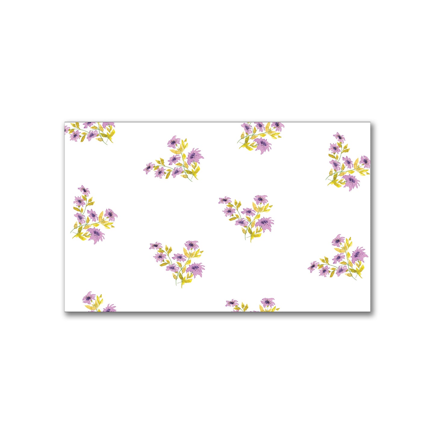 Mauve Bloom — Printed Spun Polyester Fabric with Medium Mauve Watercolor Floral Pattern #FASP-1365
