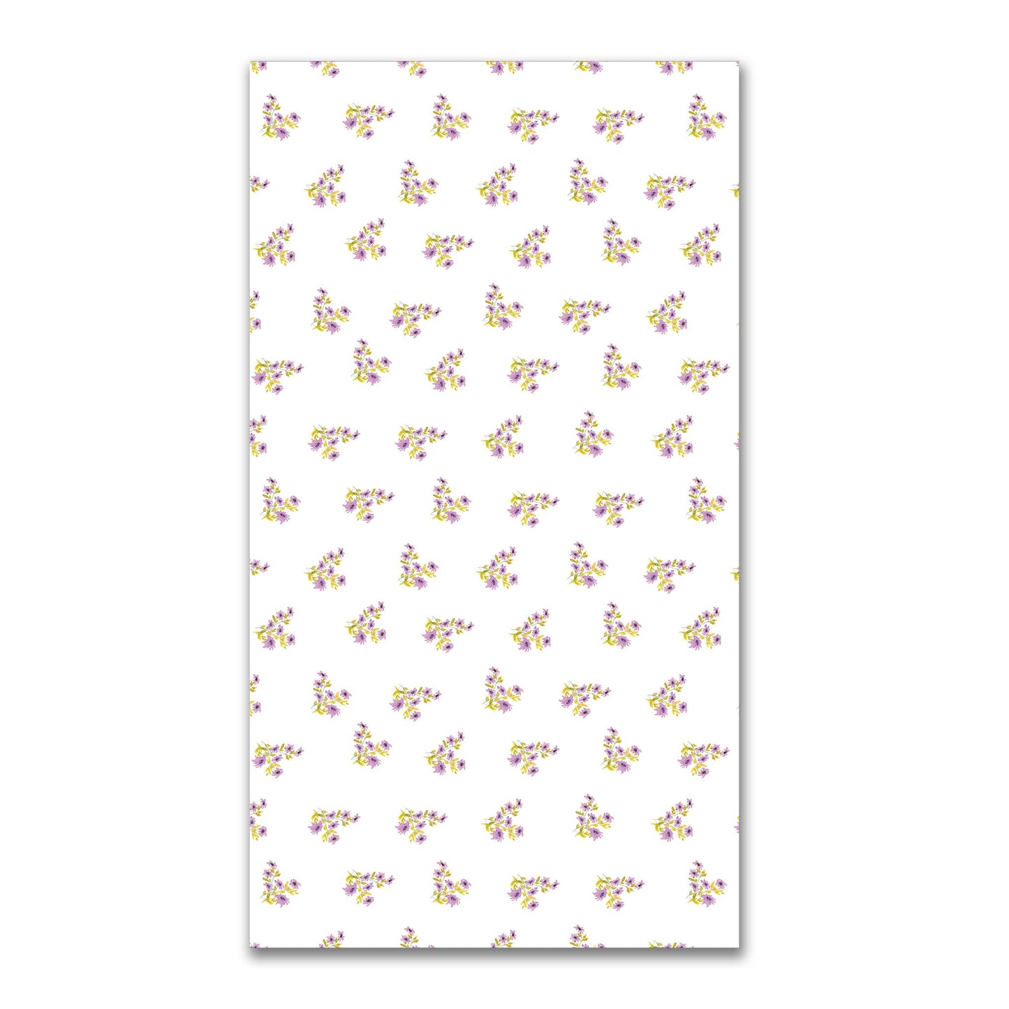 Mauve Bloom — Printed Spun Polyester Fabric with Medium Mauve Watercolor Floral Pattern #FASP-1365