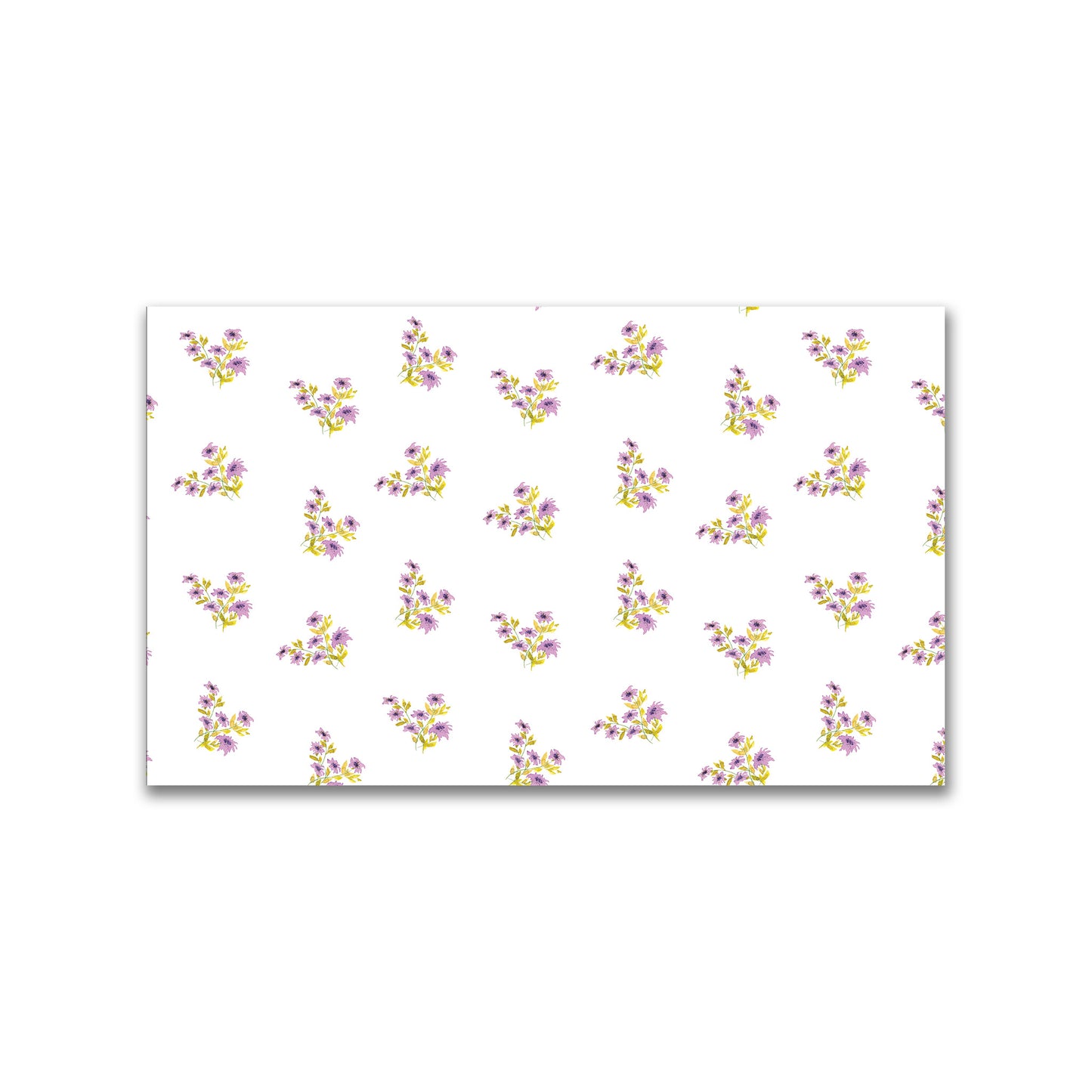 Mauve Bloom — Printed Spun Polyester Fabric with Medium Mauve Watercolor Floral Pattern #FASP-1365