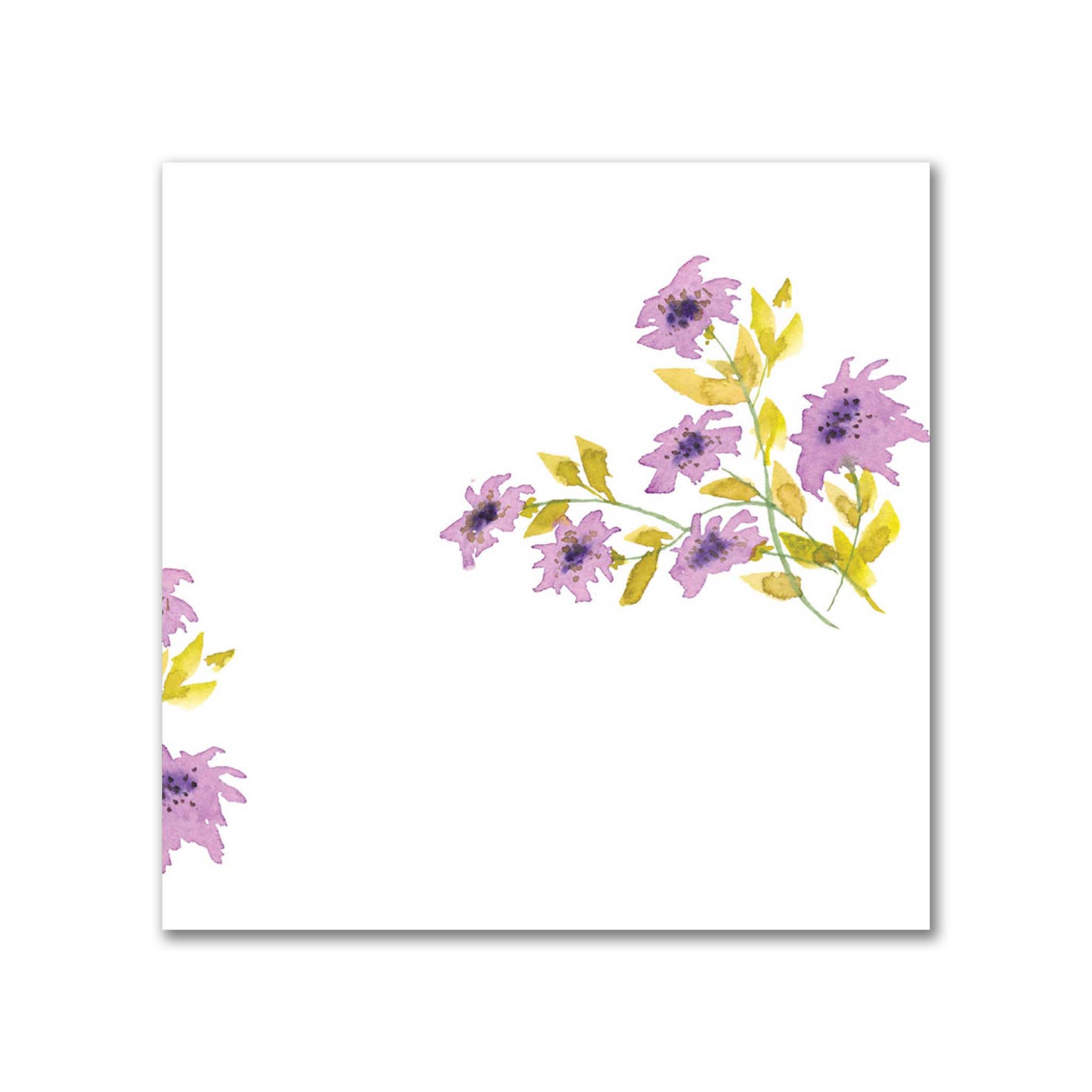 Mauve Bloom — Printed Spun Polyester Fabric with Medium Mauve Watercolor Floral Pattern #FASP-1365